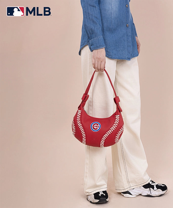 MLB Chicago Cubs Team Hobo Bag - Stylish Crossbody Shoulder Bag for Women & Men - Perfect for Baseball Games, Travel & Everyday Use