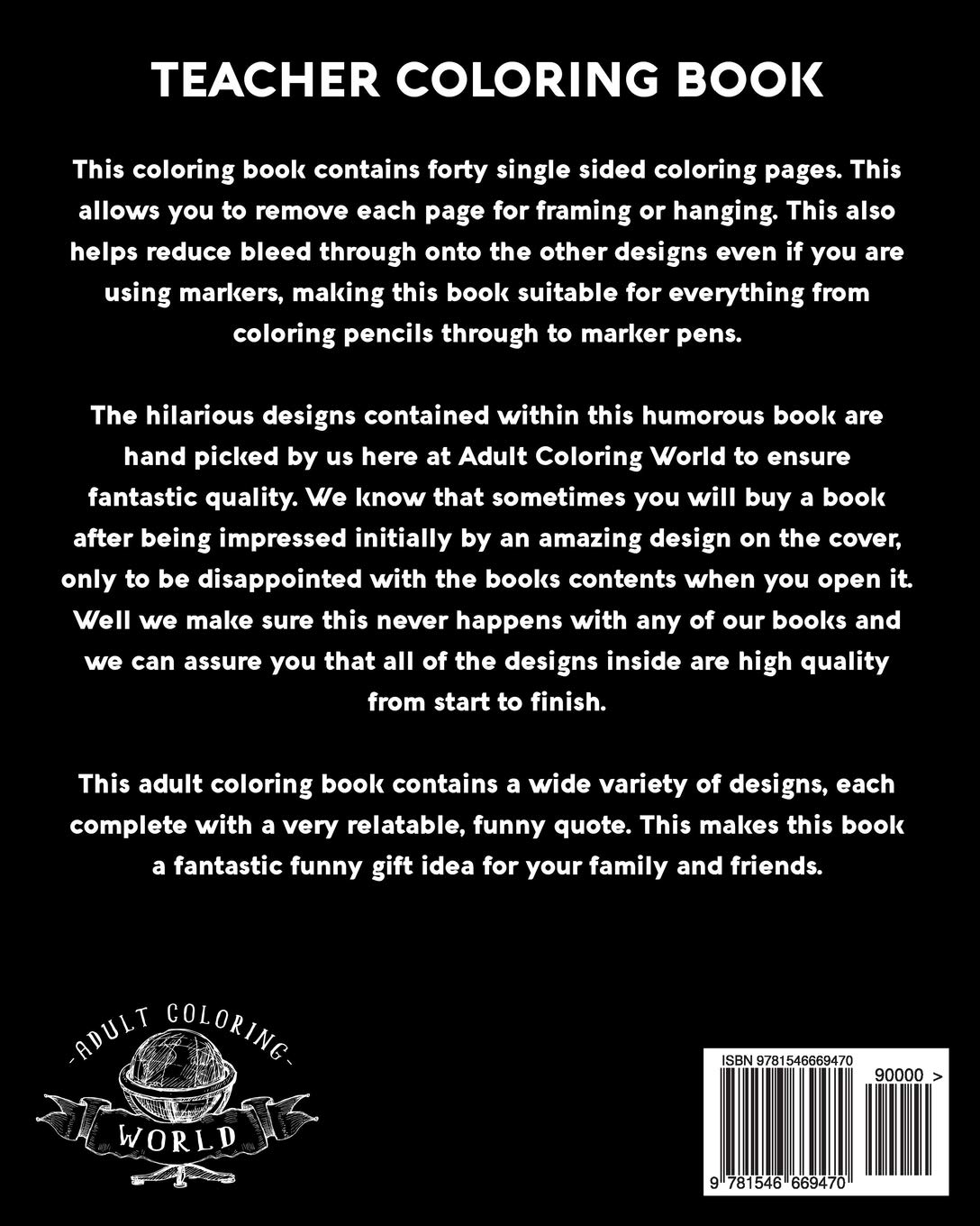 Funny Teacher Coloring Book - 40 Relatable Problems for Adults | Gift & Stress Relief
