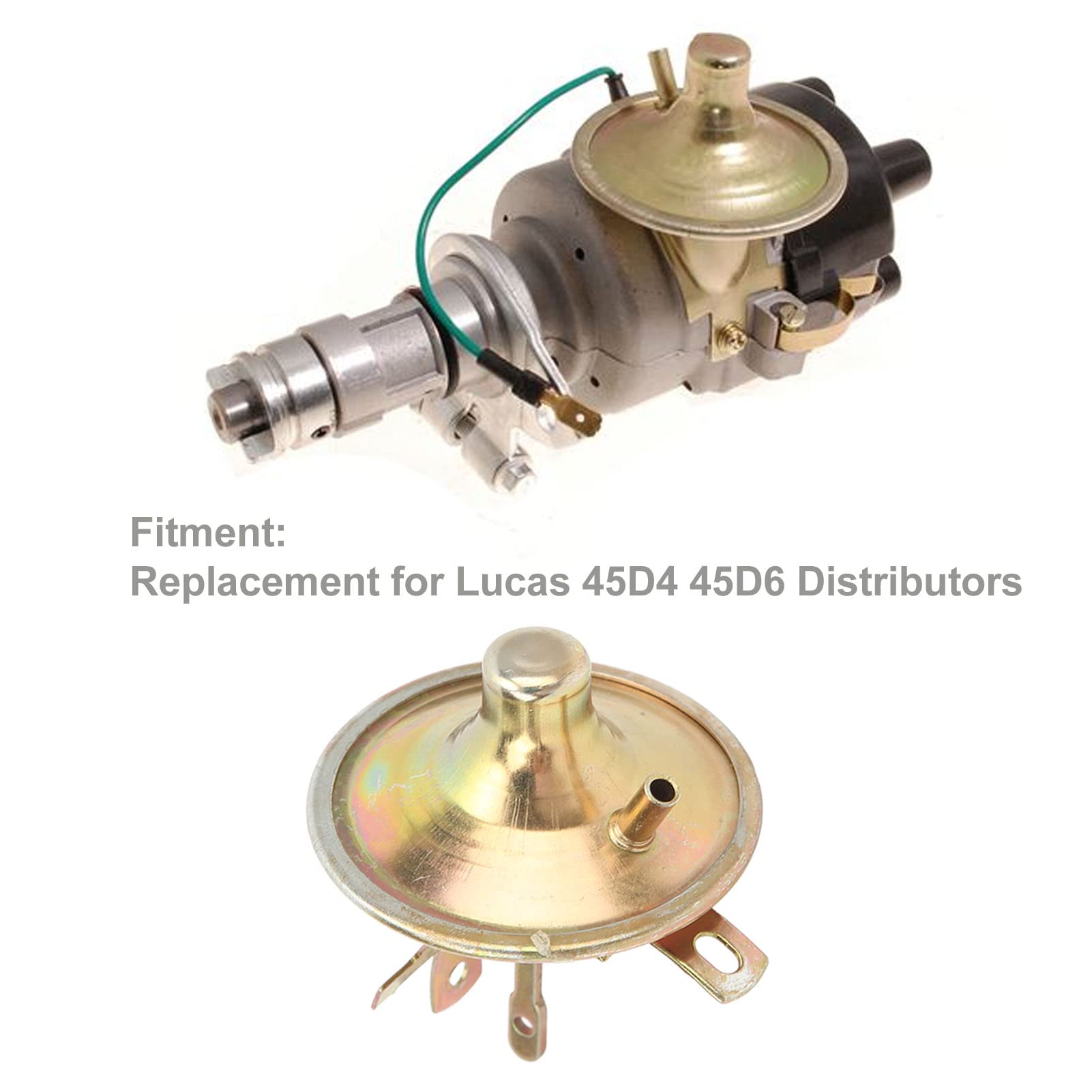 Heavy Duty Vacuum Advance Unit & Distributor Vacuum Advance Canister - Compatible with 45D4 & 45D6 - Perfect for Engine Performance & Classic Car Restoration Projects