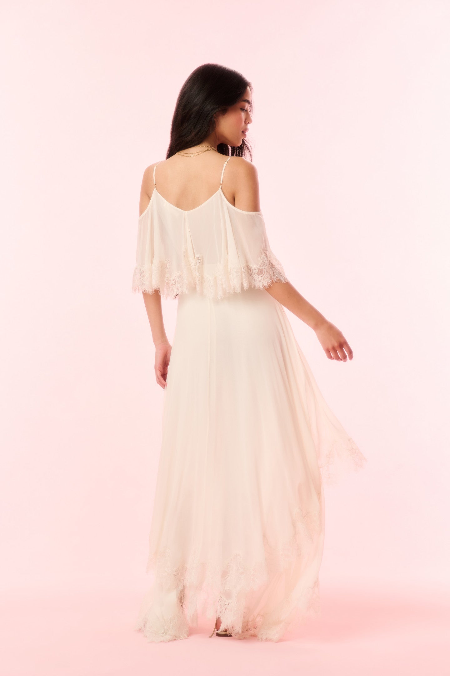 Annavelle Elegant Silk Chiffon Maxi Dress for Women - Flowy Long Evening Gown for Weddings, Parties & Special Occasions