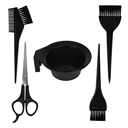 1 Bowl, 1 Scissor And 3 Coloring Brush