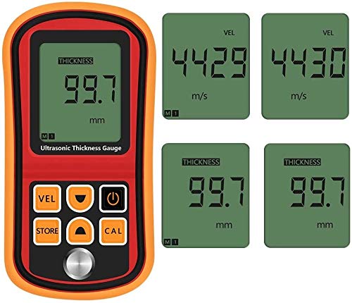 High Accuracy Ultrasonic Thickness Gauge 1.2-225mm - Digital Thickness Tester for Steel, Metal, Car Paint & Pipes | Portable Measuring Tool for Industrial, Automotive & Construction Use