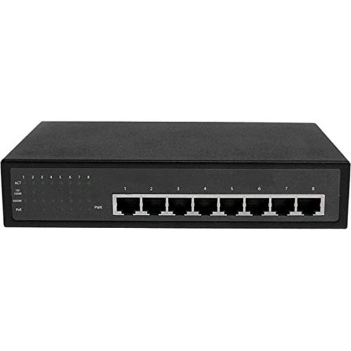 StarTech.com 8-Port Industrial Gigabit PoE+ Switch | 802.3af/at Unmanaged Ethernet Network Switch | Wall Mountable | 120W Power Budget | for IP Cameras, VoIP Phones & Wireless Access Points | Black (IES81000POE)