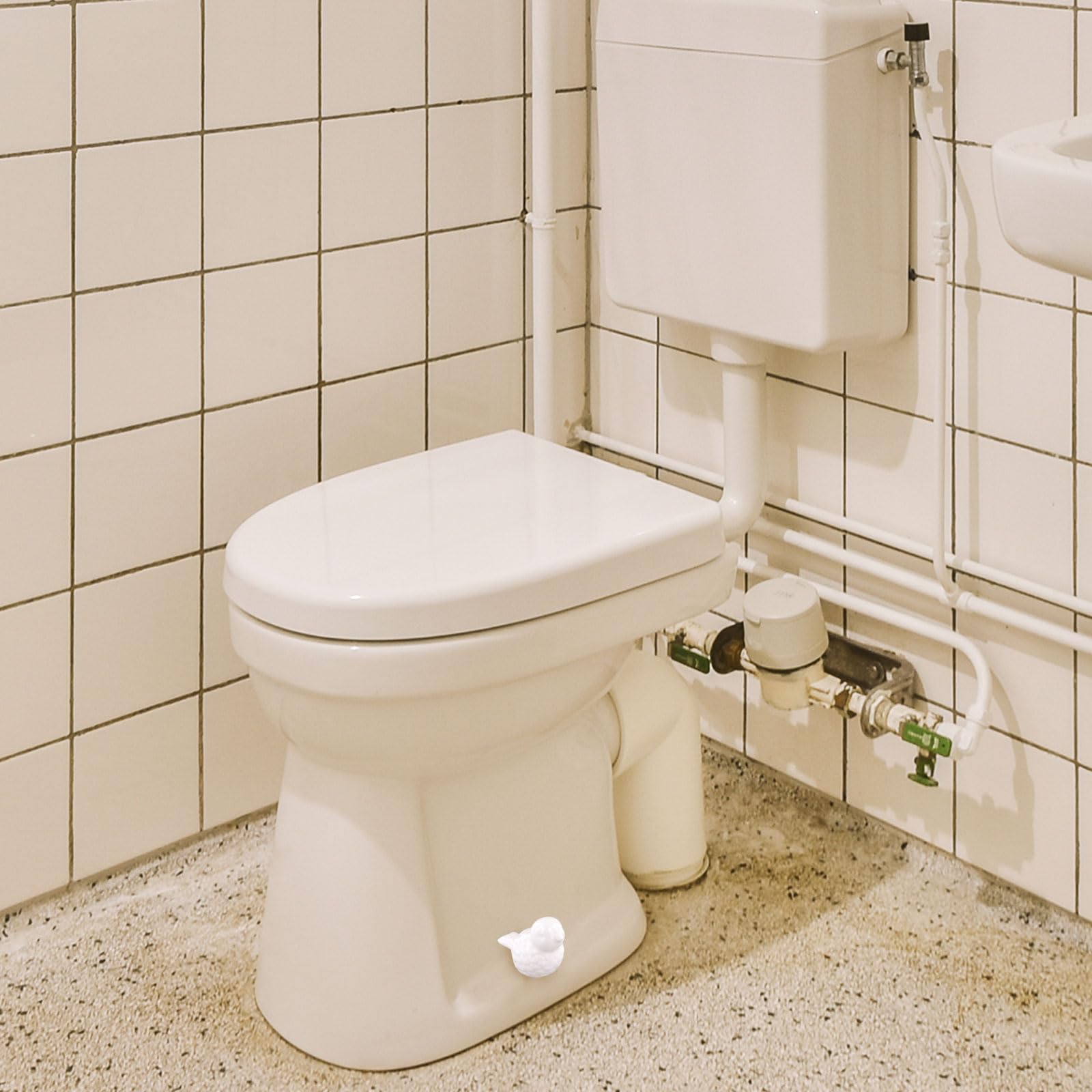 2-Pack Ceramic Toilet Bolt Covers - Cute Bird Design Bathroom Hardware, Easy Install Toilet Seat Caps for Home Decor (Perfect for Modern Bathrooms & DIY Renovations)