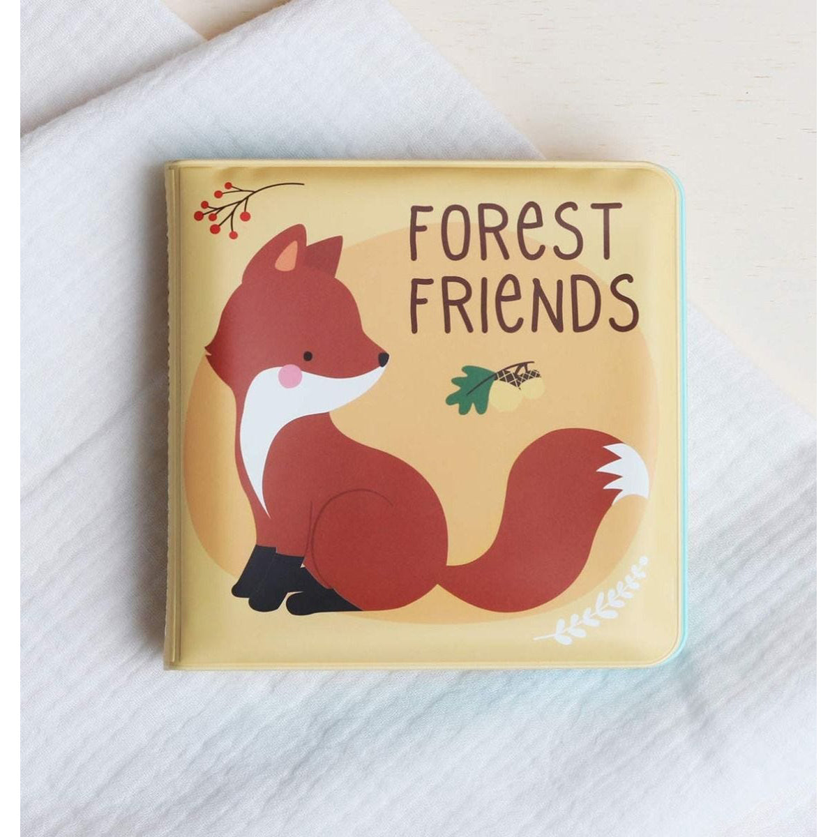 A Little Lovely Company Waterproof Bath Book - Forest Friends Baby Book for Toddlers, Soft & Safe Bathtime Toy - Perfect for Early Learning & Sensory Play