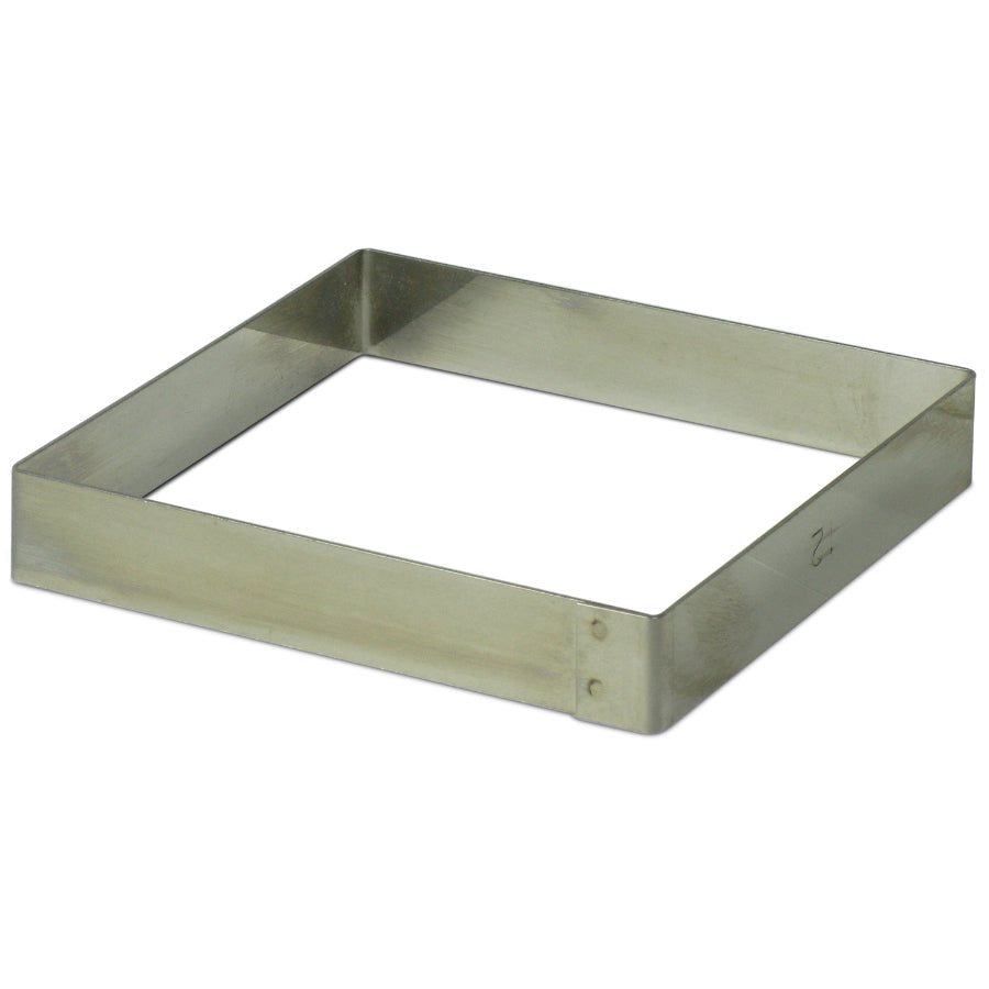 Square Ring Mold - 0.75 Inch Height for Baking, Cake Decorating, and Candy Making - Perfect for DIY Desserts, Wedding Cakes, and Chocolate Treats