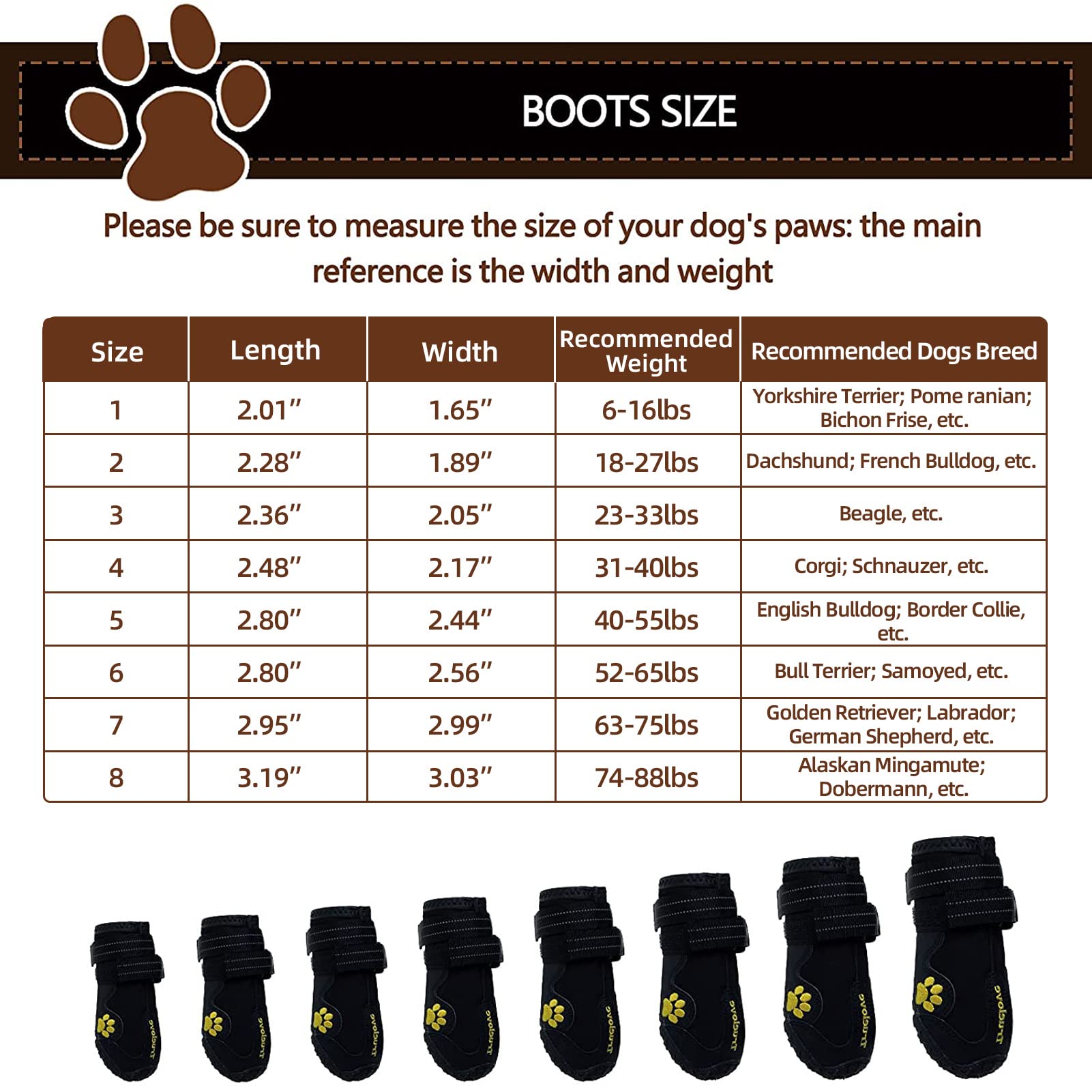 **Expawlorer Waterproof Dog Boots for Large Dogs - Anti-Slip Rugged Sole, Winter Paw Protectors for Snow & Rain, Hot Pavement & Hiking - Outdoor Dog Shoes for Walking, Running & Adventure (Black)**