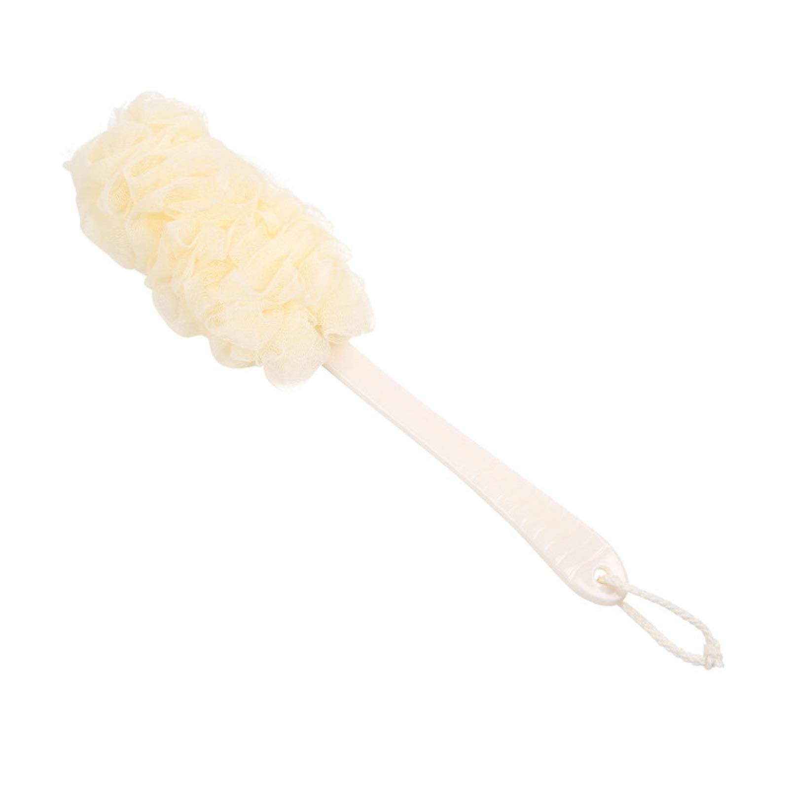 XiaoMinZhang Long Handle Soft Mesh Back & Body Bath Shower Brush - Durable Exfoliating Scrubber for Hard-to-Reach Areas (Beige) | Perfect for Back Cleansing, Spa Treatment & Skin Care Routine