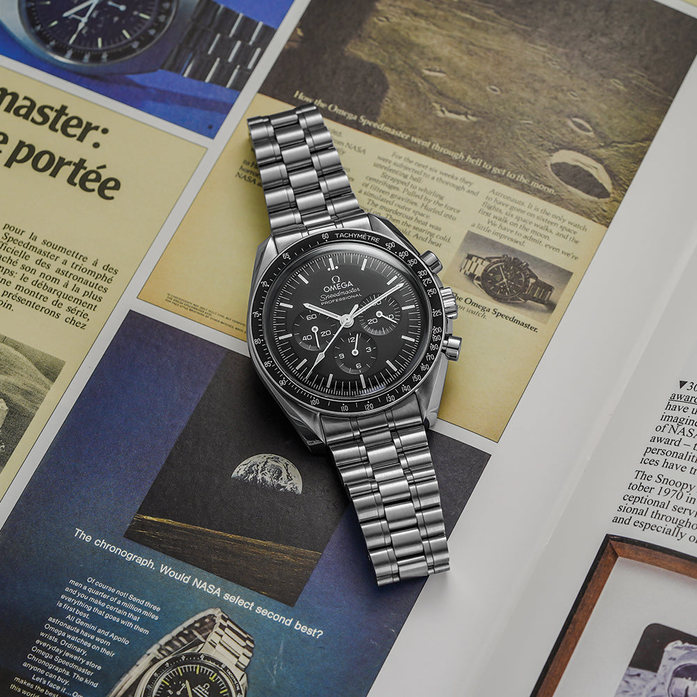 Omega Speedmaster Moonwatch Professional Co-Axial Master Chronometer 42mm Men's Watch - Black Dial, Stainless Steel Bracelet - Perfect for Space Enthusiasts & Professional Use