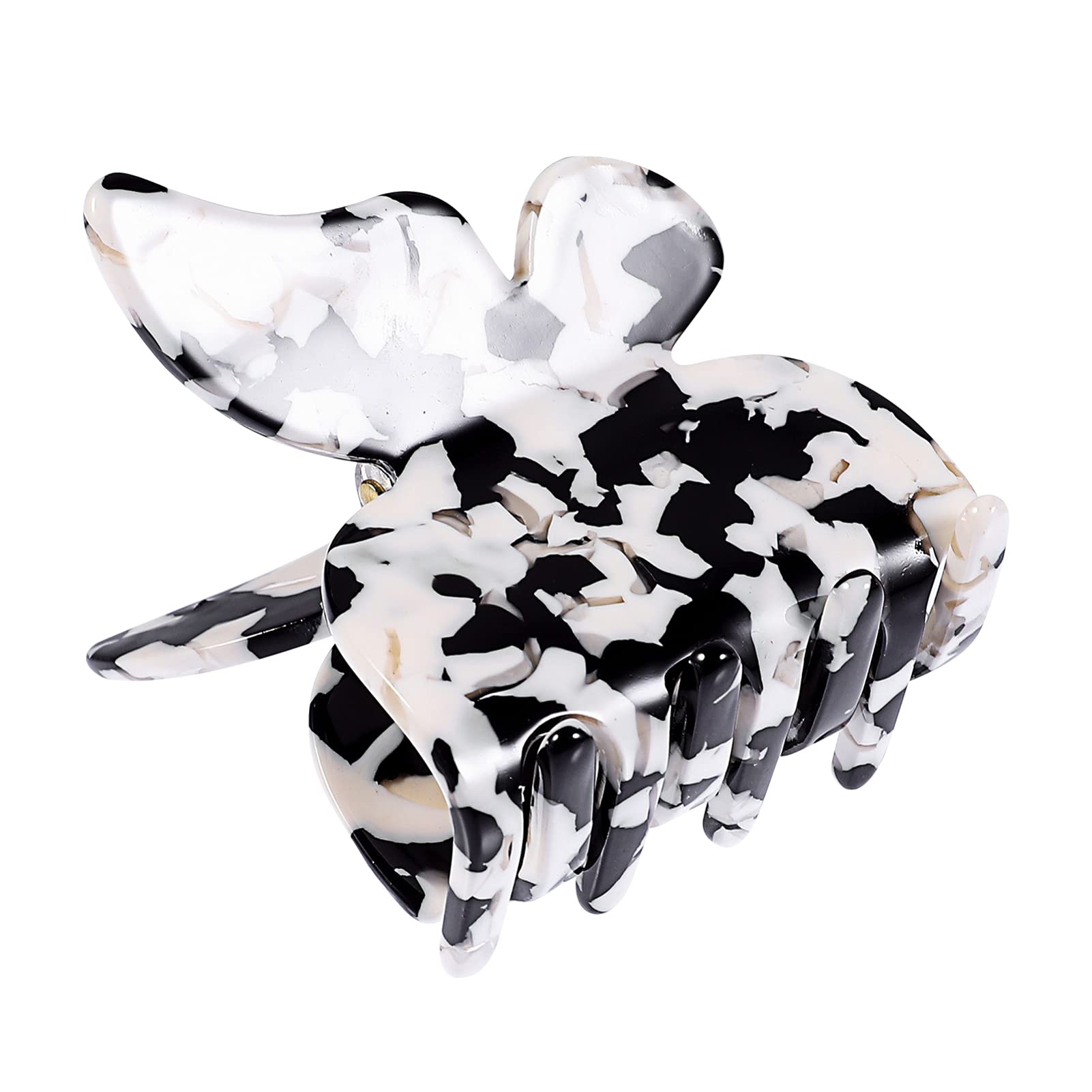 SOLUSTRE Cow Print Claw Hair Clips - French Style Barrettes for Women & Girls | Thin & Thick Hair Accessories | Perfect for School, Work & Party Hairstyles