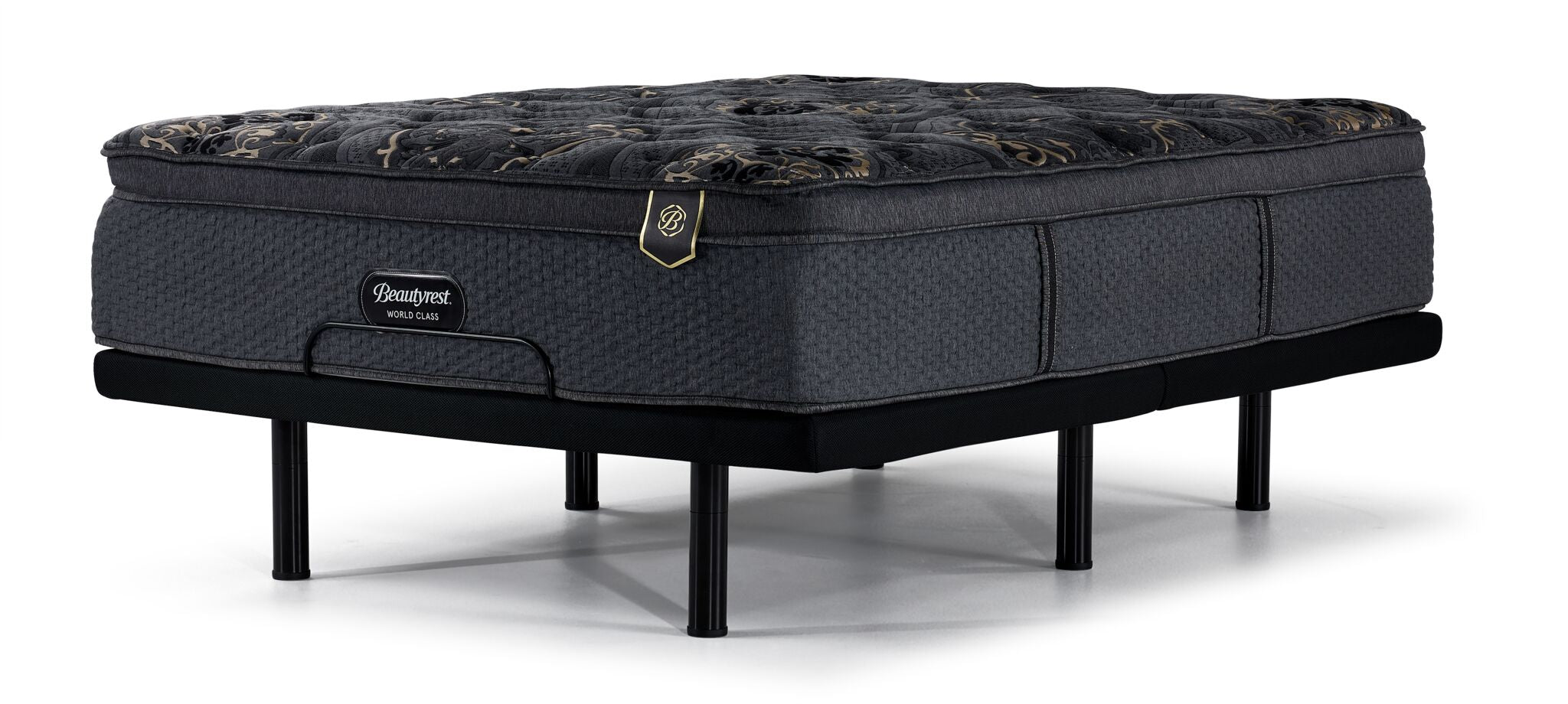 Beautyrest World Class Legacy Medium Full Mattress with L2 Motion Pro Adjustable Base - Premium Comfort for Home, Guest Room & Apartment Sleeping