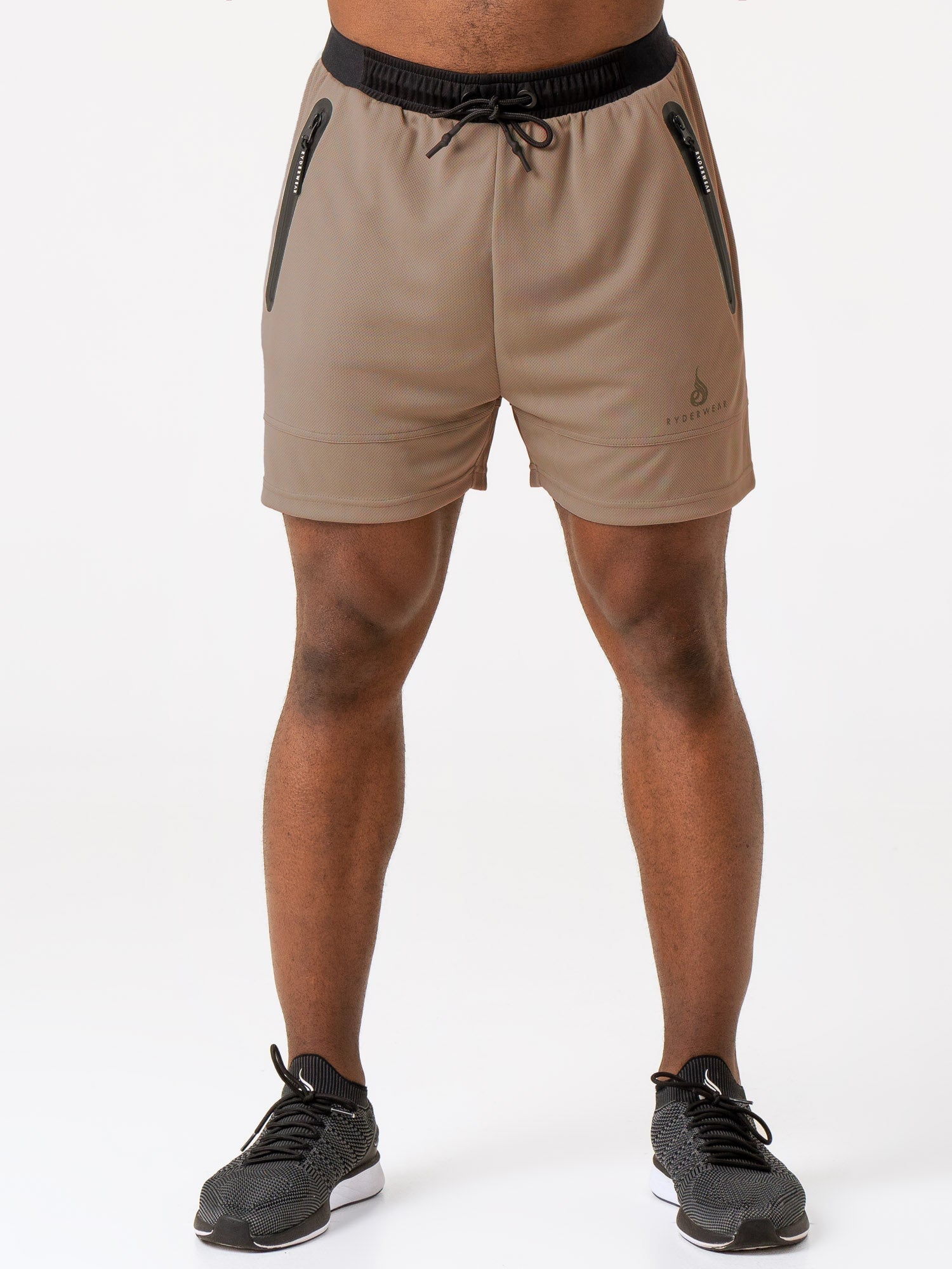 Advanced Mesh Running Shorts Taupe - Lightweight & Breathable Workout Shorts for Men - Perfect for Jogging, Gym & Outdoor Activities