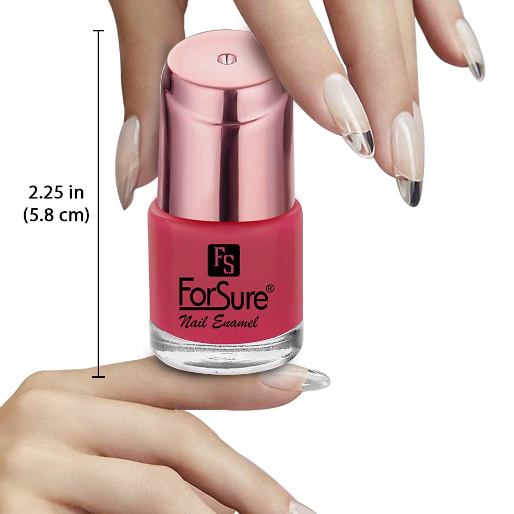 ForSure Quick Dry Gel Nail Polish - Glossy Pink for Manicures & Pedicures