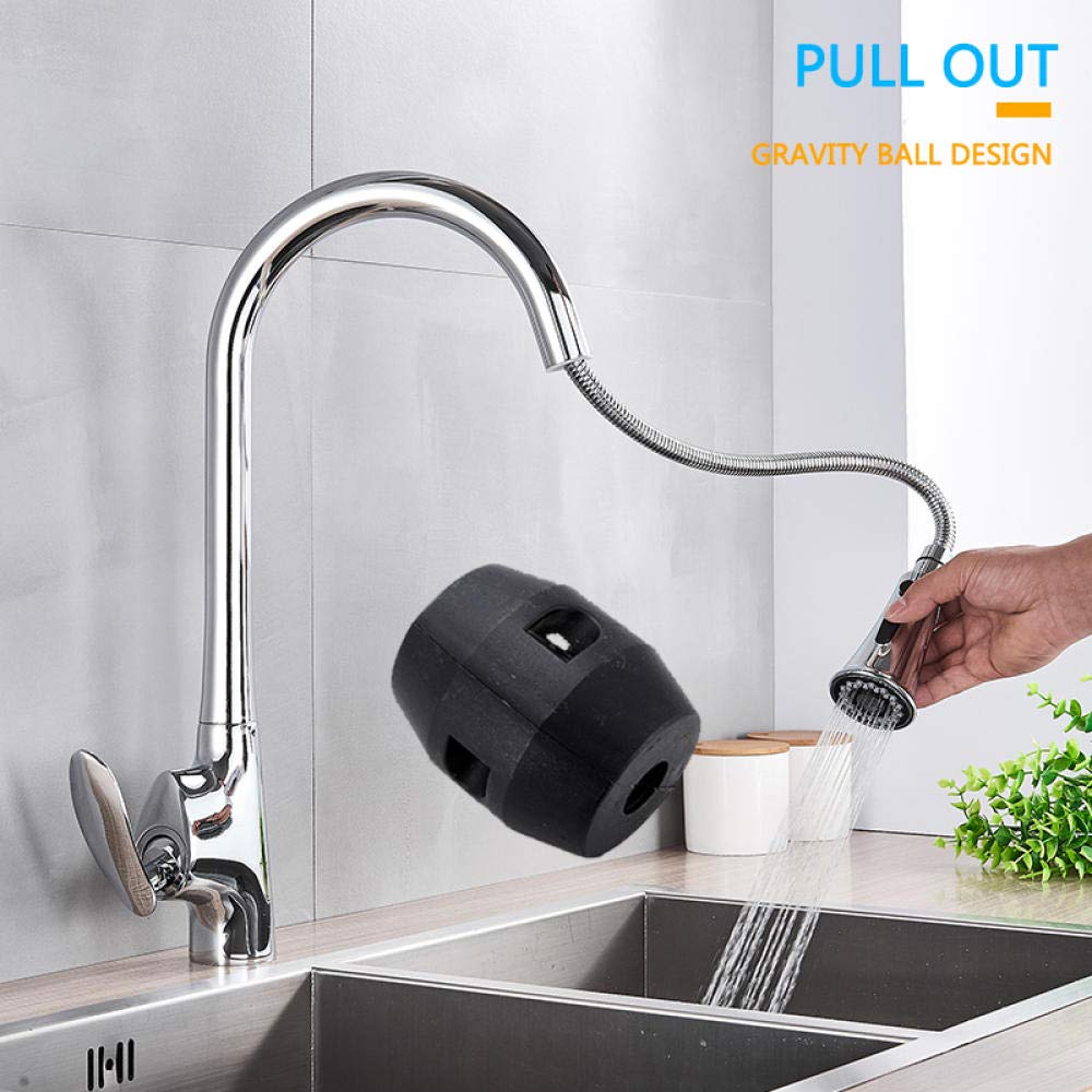 360° Swivel Chrome Pull Out Kitchen Faucet - Dual Function Brass Water Mixer Tap with Hot/Cold Control | Perfect for Modern Kitchens & Bar Sinks