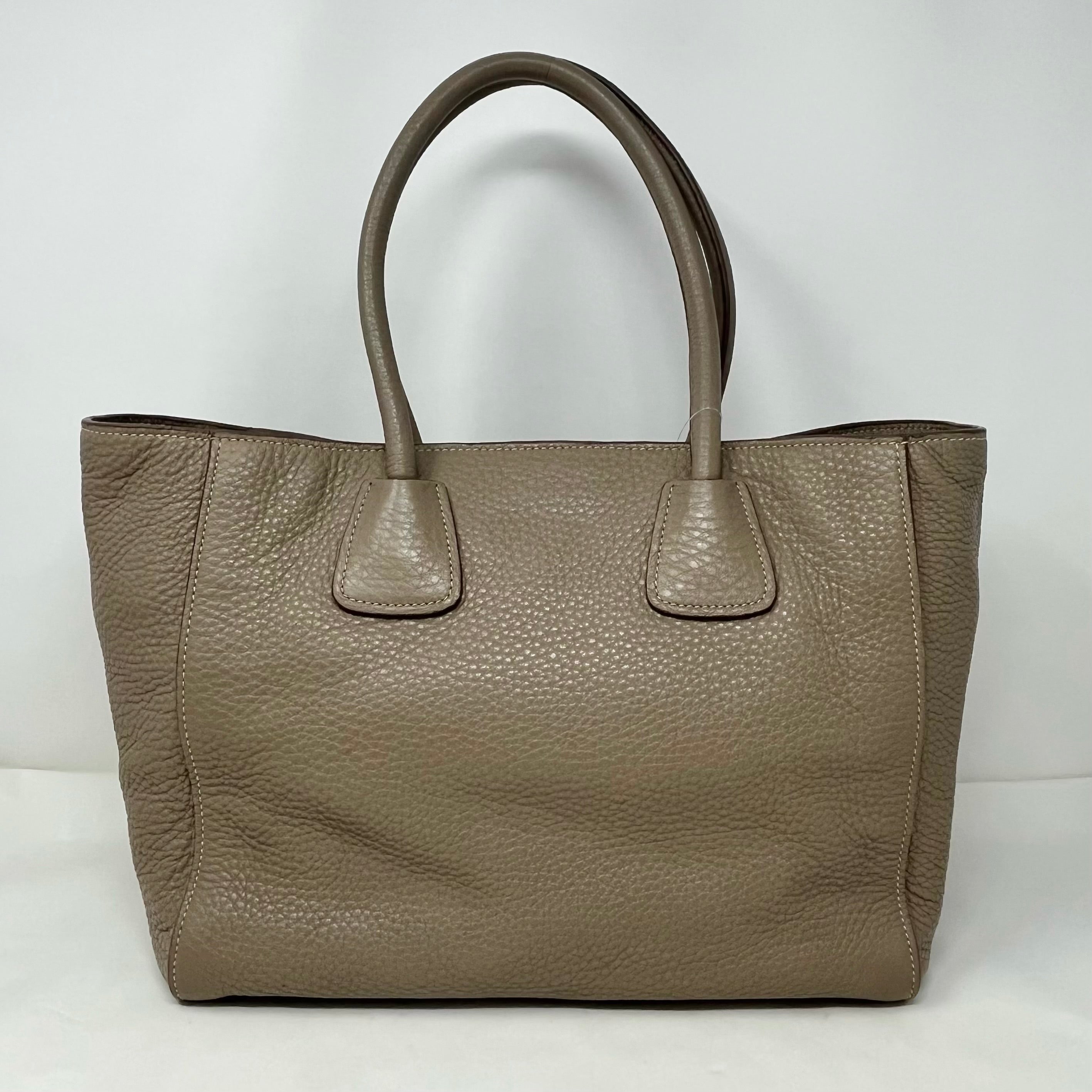 Prada Leather Tote Bag for Women - Genuine Italian Leather Handbag - Luxury Designer Shoulder Bag for Work, Travel & Everyday Use