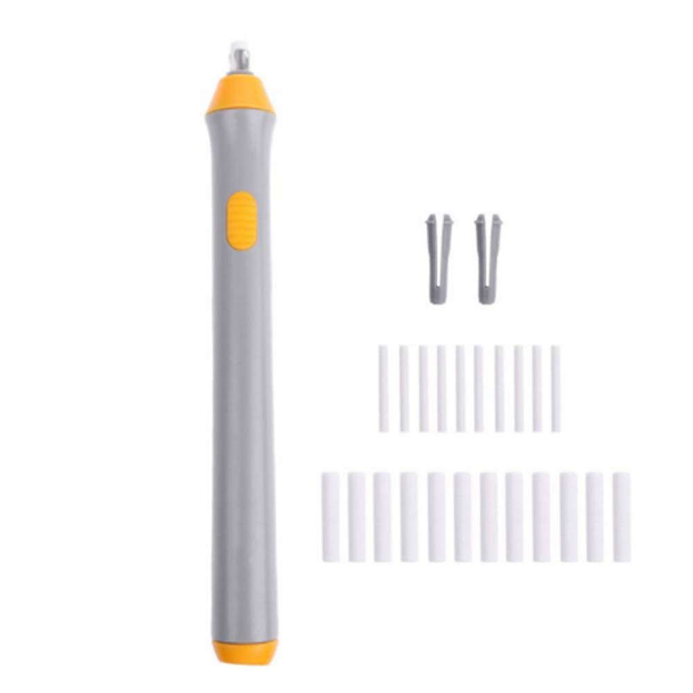 Zeerkeers Electric Eraser for Artists - Battery Powered Eraser Kit with 220 Refills for Drafting, Drawing & Sketching | Perfect for Art Students, Architects & Designers | Ideal for Studio Work, Classroom & Professional Art Projects (Grey)