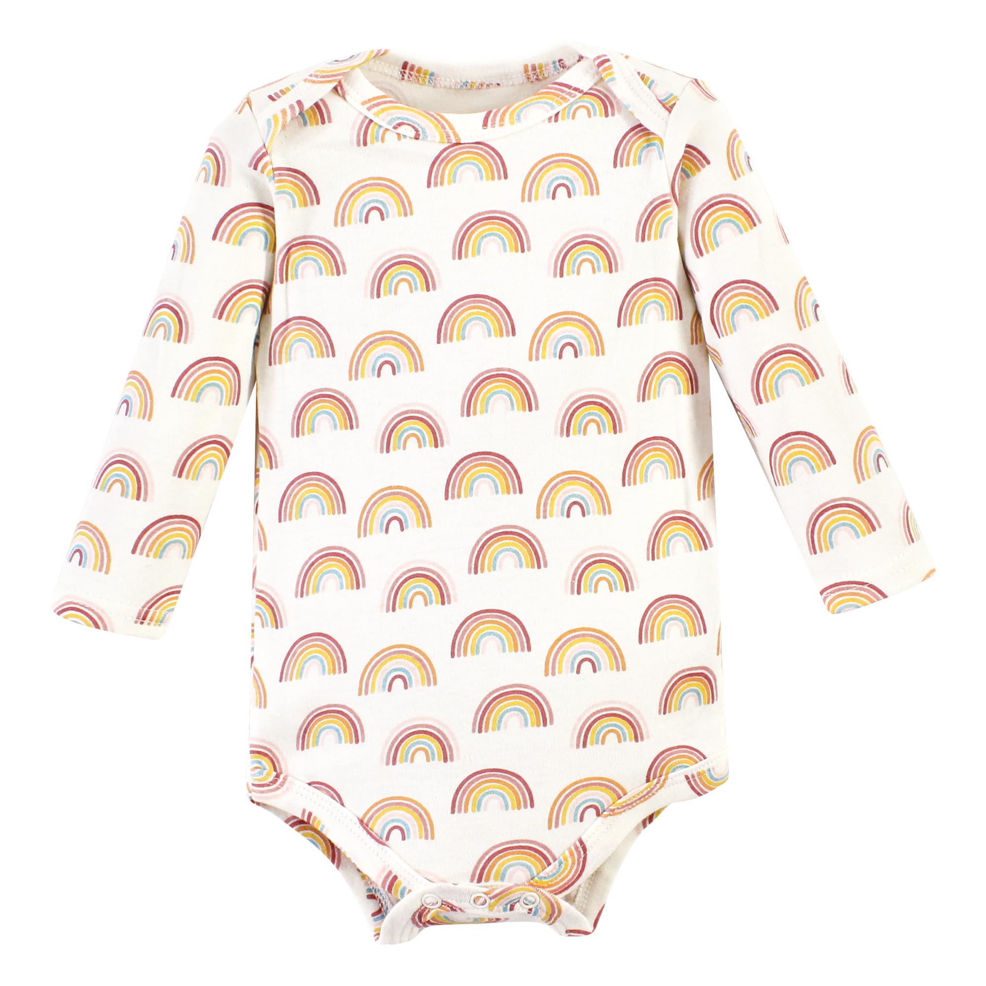 Hudson Baby Unisex Cotton Long-Sleeve Bodysuits - 5-Pack Sunshine Rainbows (18-24 Months) | Soft & Comfortable Baby Onesies for Playtime, Daycare & Everyday Wear