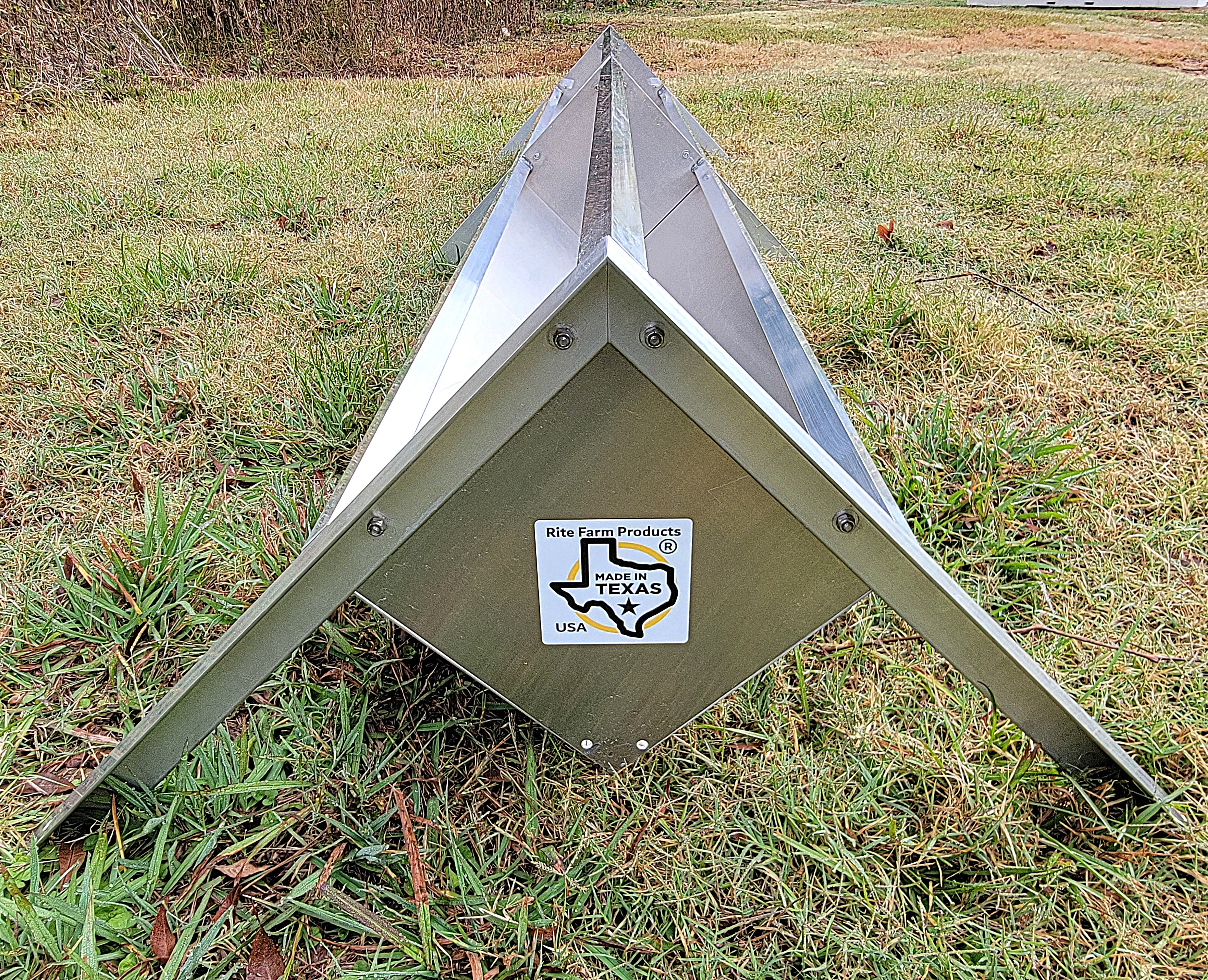8 Ft Welded Aluminum Sheep & Goat V Trough Feeder - Heavy Duty Livestock Feeder with Anchors - Durable USA Made Farm Equipment for Pasture, Barn & Ranch Use
