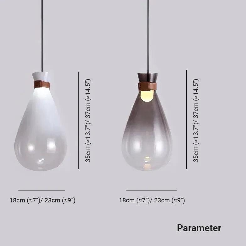 Modern White Teardrop Shaped Glass LED Pendant Light - Dimmable Hanging Fixture for Kitchen Island, Dining Room & Bedroom Lighting