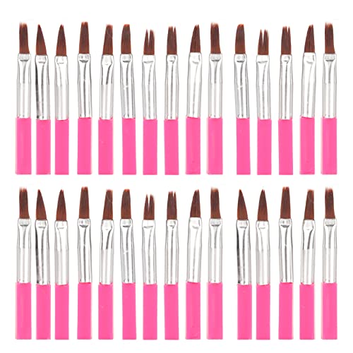 30pcs Disposable Eyeshadow Brushes - Rose Red Eyeliner & Makeup Applicator Wands for Professional & Travel Makeup Kits | Perfect for Daily Use, Salon & On-the-Go Touch Ups