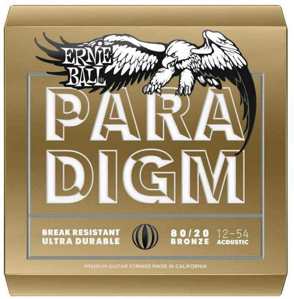 Ernie Ball P02086 Paradigm 80/20 Bronze Acoustic Guitar Strings - 12-54 Medium Light Gauge for Warm Tone & Durability | Perfect for Folk, Country & Fingerstyle Playing