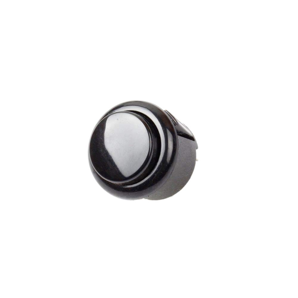 10x 24mm Arcade Push Buttons - Sanwa OBSF-24 Replacement Switches for DIY Arcade Joystick, MAME & JAMMA Video Game Controllers - Perfect for Home Arcade Cabinet Building & Game Controller Repair (Black)