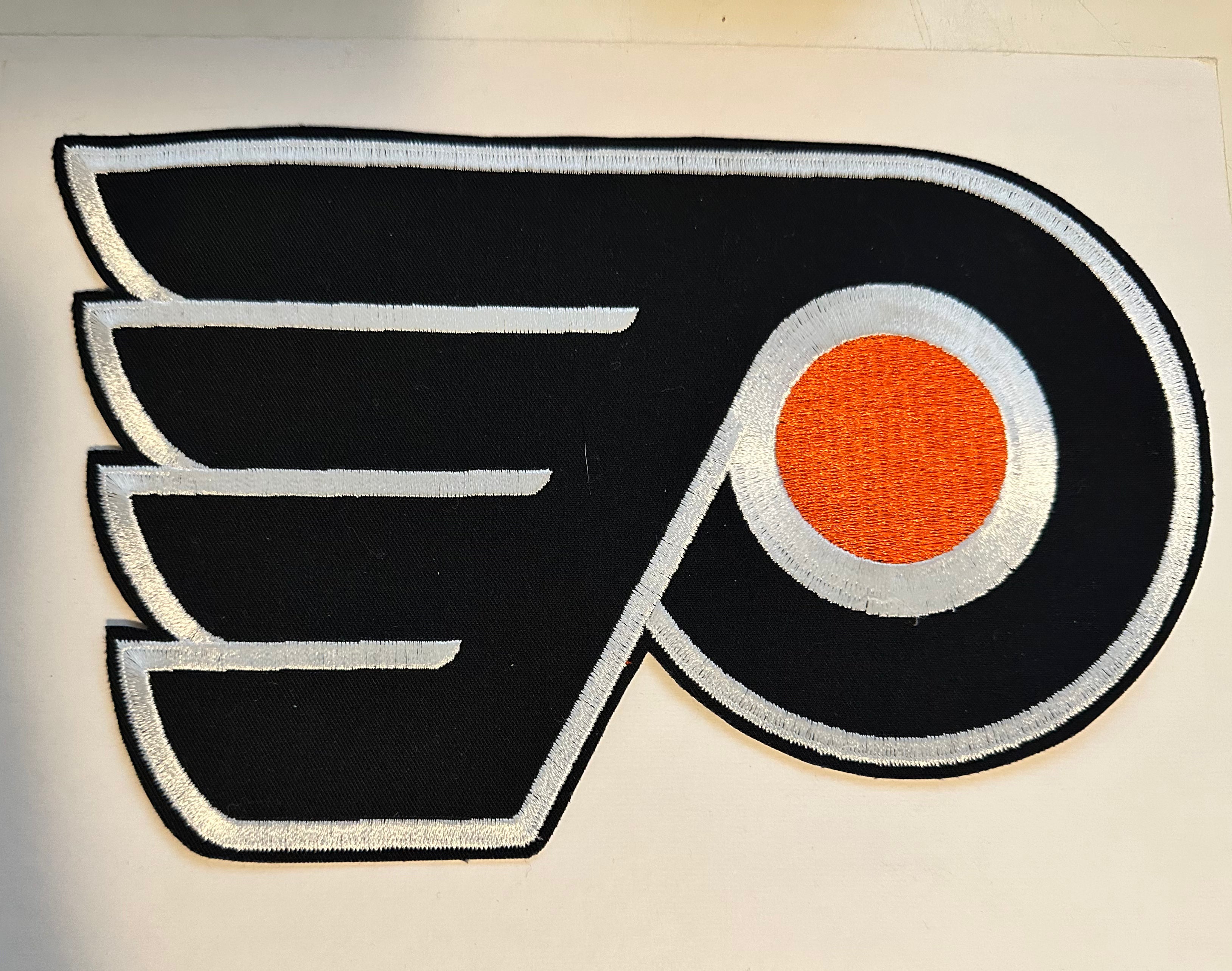 Philadelphia Flyers Vintage 10x7 Hockey Chest Patch 1980s - Original NHL Team Logo Emblem for Jerseys, Jackets & Collectors