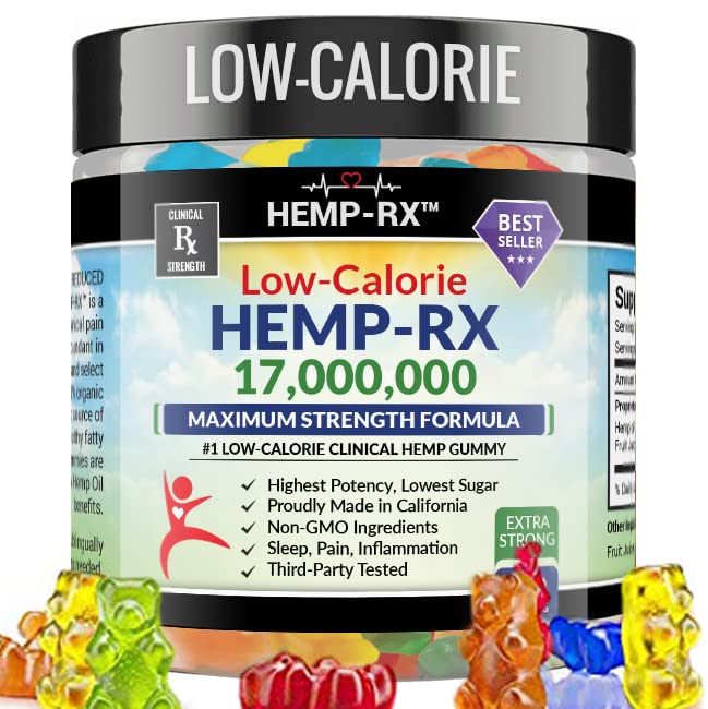 Premium Hemp Gummies with Delta Clinical Strength - 100 Low-Calorie Relaxation Gummies for Stress Relief & Calm - Double-Sized Bottle with Hemp Oil Infusion - Perfect for Daily Wellness, Anxiety Support & Nighttime Relaxation