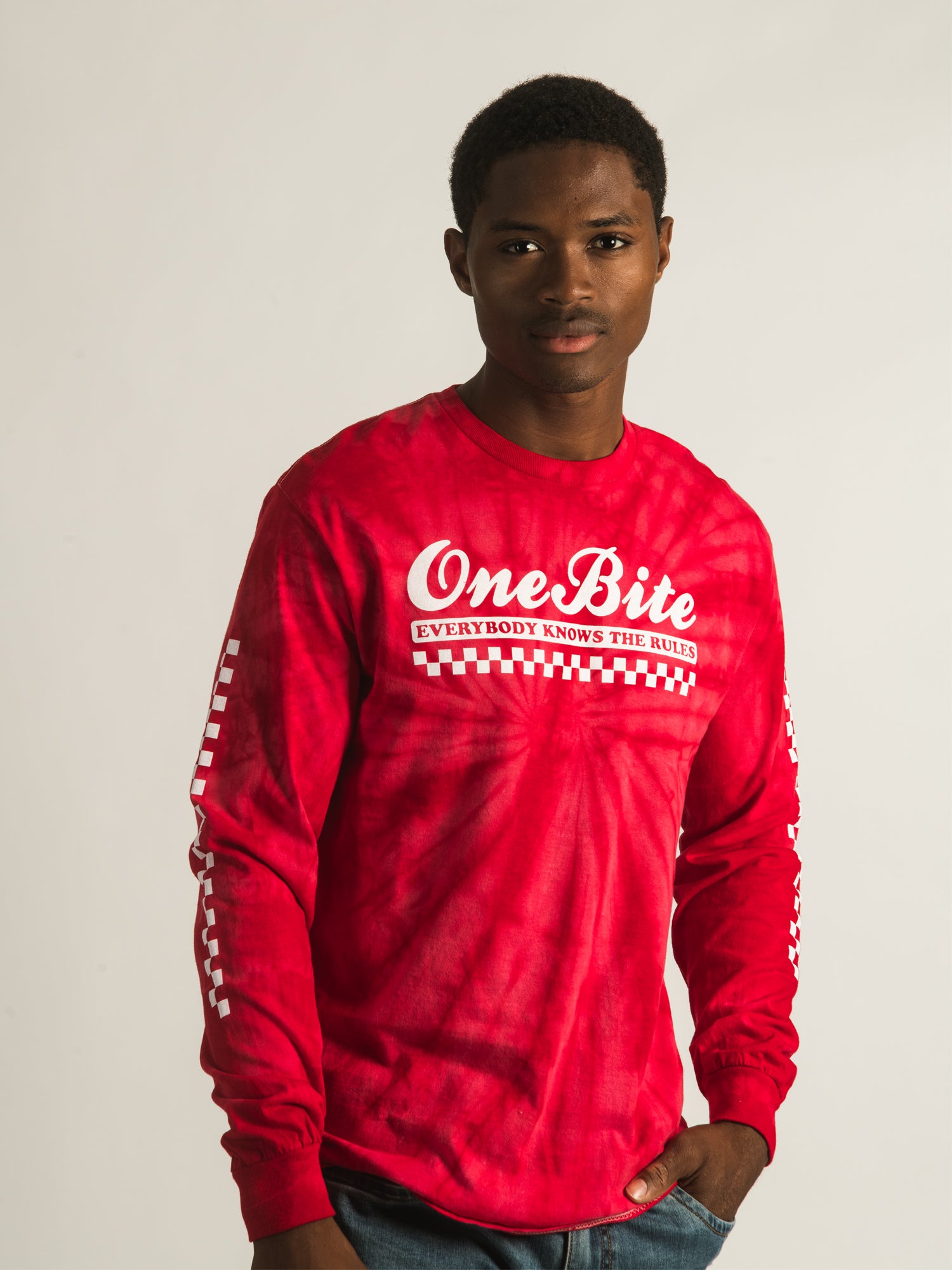 Barstool Sports One Bite Everybody Knows The Rules Long Sleeve T-Shirt | Funny Pizza Lover Gift | Casual Wear & Lounge Outfit