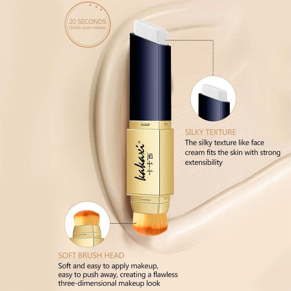 2-in-1 Color Changing Concealer Stick - Double Headed Natural Foundation & Moisturizing Brightening Concealer for Flawless Coverage | Perfect for Daily Makeup & On-the-Go Touch Ups