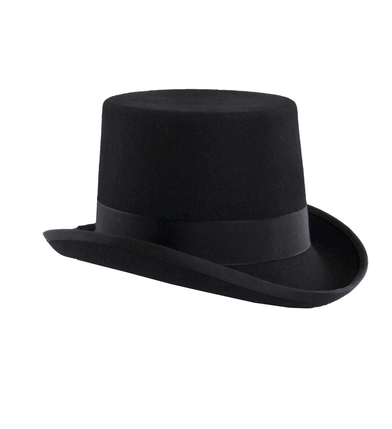 Stylish Black Top Hat for Men & Women - Elegant Formal Wear for Weddings, Parties & Cosplay - Premium Quality Costume Accessory