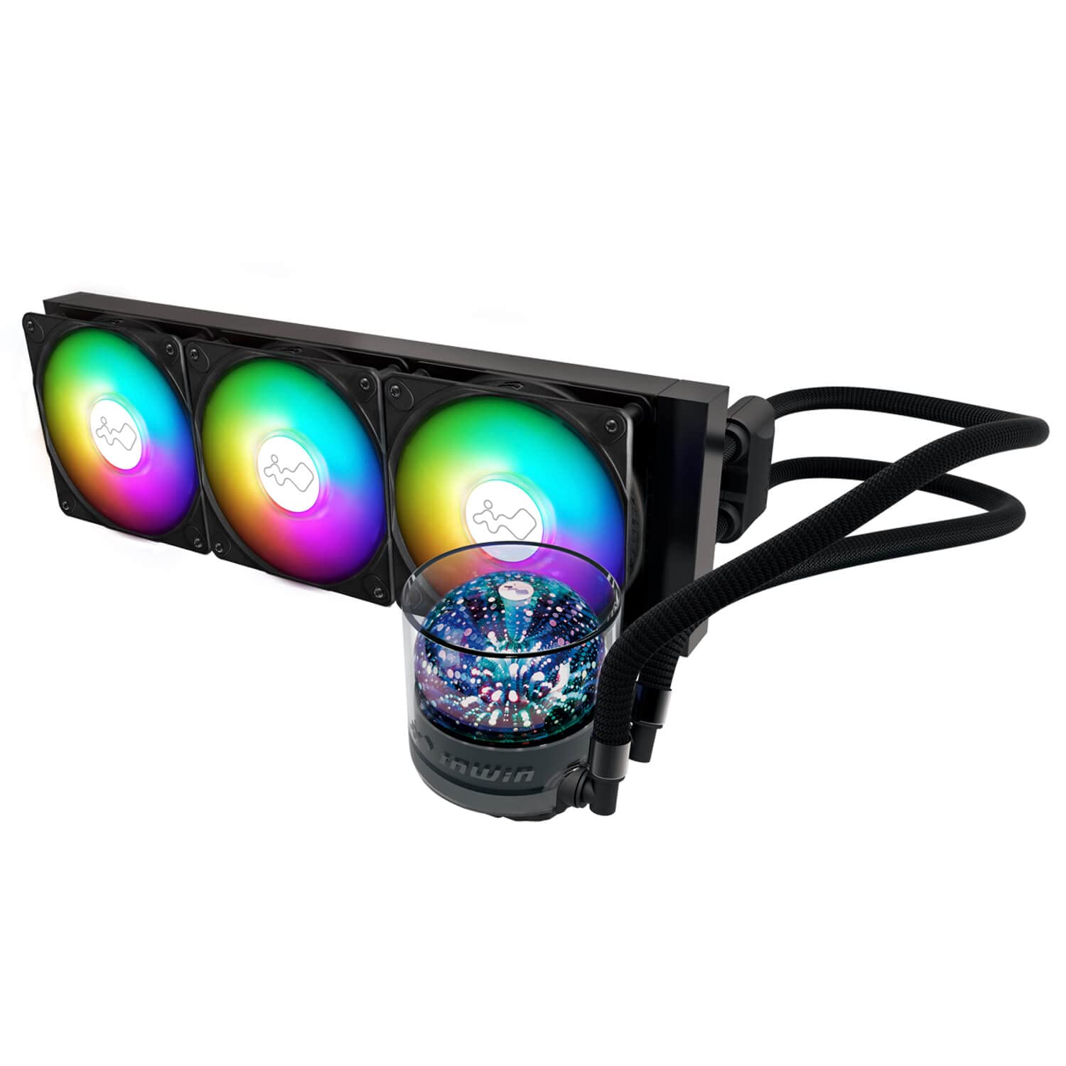 InWin NR36 360mm RGB AIO Liquid CPU Cooler - High Performance Cooling for Gaming PCs & Workstations - Black (IW-LC-NR36) | Perfect for Overclocking, Streaming & Intensive Gaming Setups
