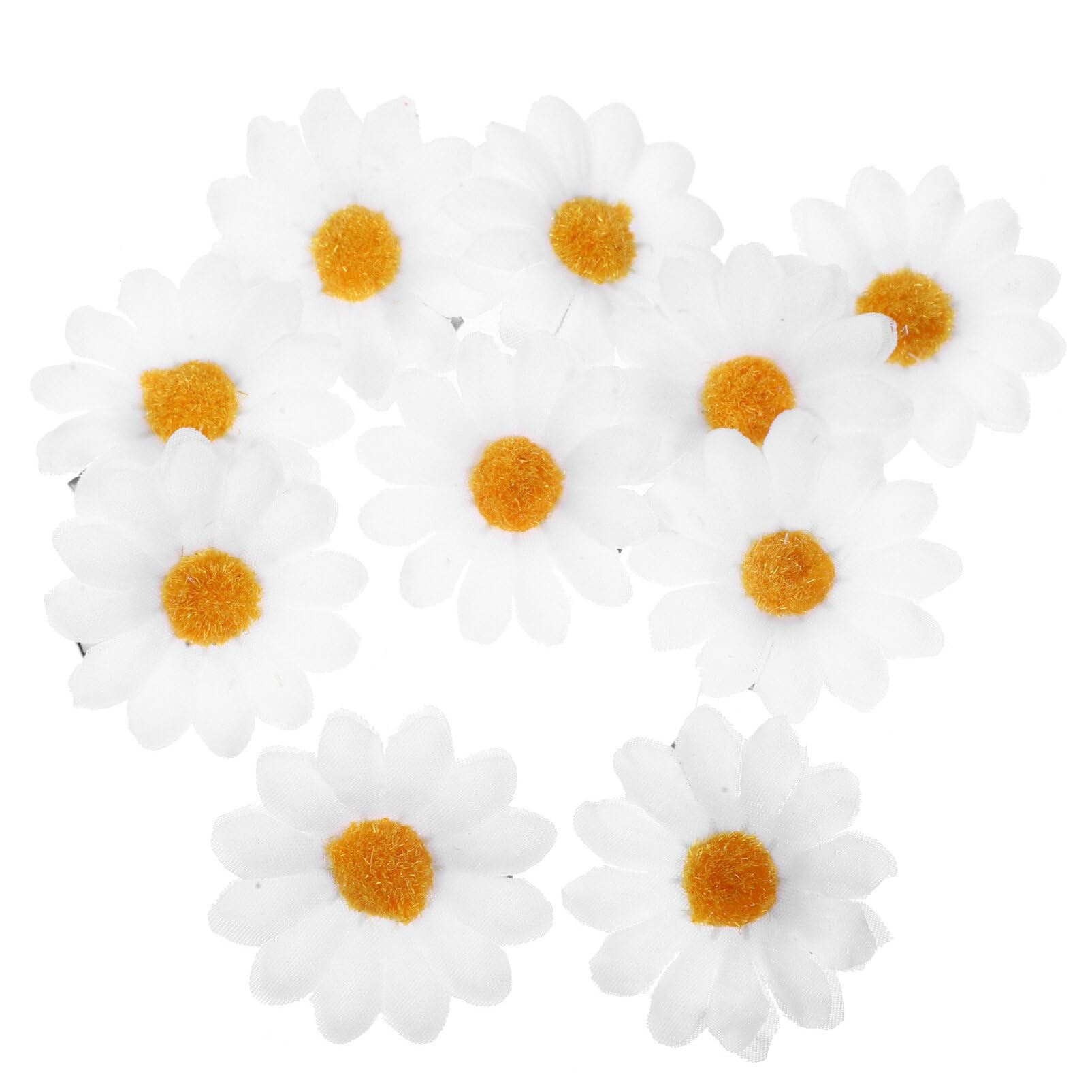 Lurrose Daisy & Sunflower Hair Clips for Women - 10PCS Floral Hair Accessories for Bridal, Wedding, Teens, Girls - Beach Hair Clips for Summer, Party, Home Decor (White)