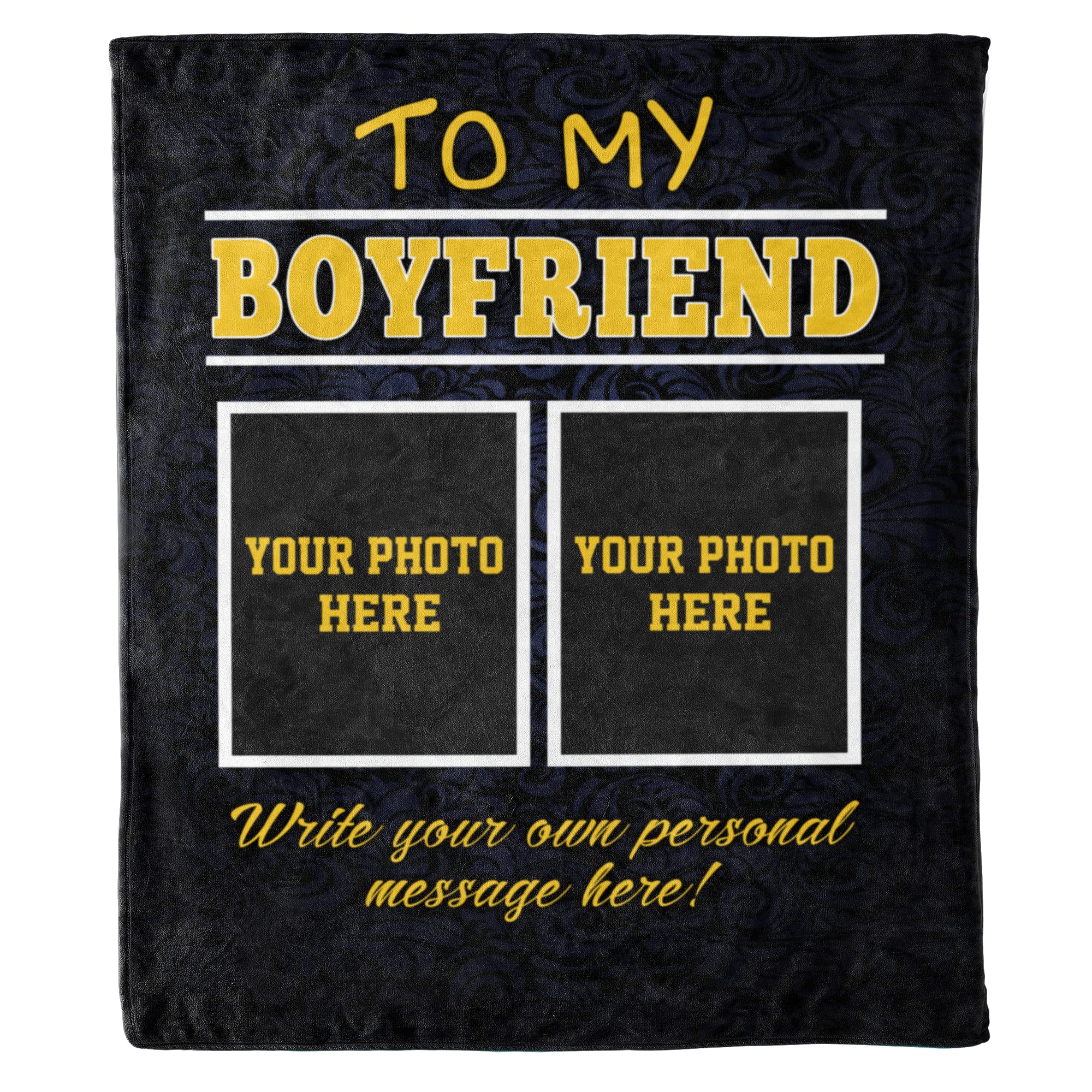 Custom Couple Photo Blanket - Personalized Anniversary Gift for Him/Her - Valentine's Day, Birthday & Christmas Present - Ultra Soft & Warm Fleece Throw Blanket - Perfect for Cuddling, Home Decor & Romantic Gifts