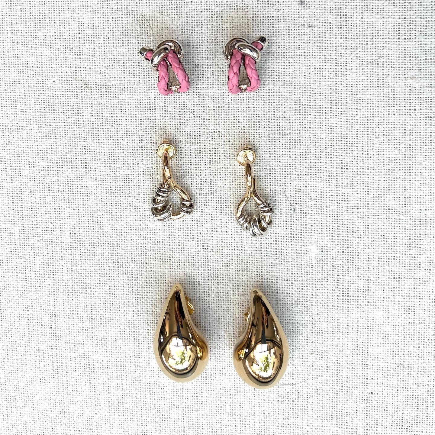 Elegant Silver Nappa Leather Earrings with Ribbon Design - Perfect for Parties, Weddings & Everyday Wear