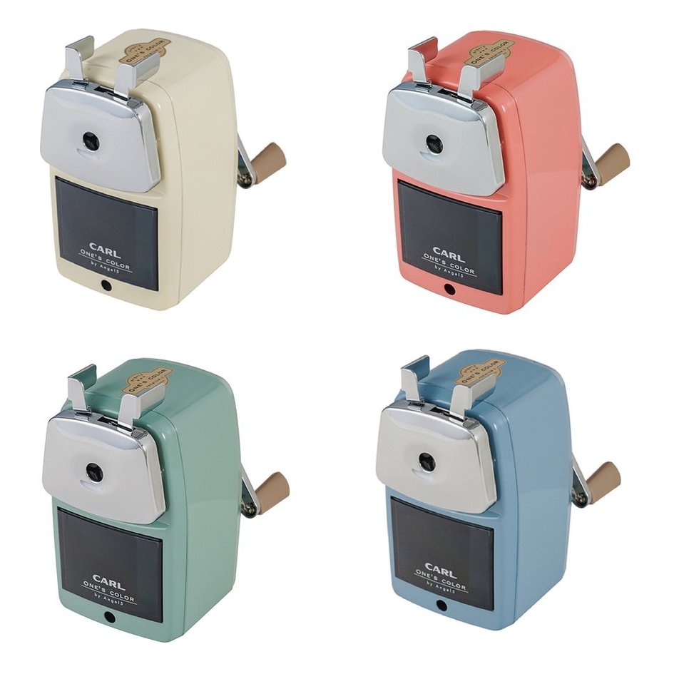 Carl Angel 5 Premium 3-Hole Manual Pencil Sharpener - Durable Metal Blade for School, Office & Art Studio Use