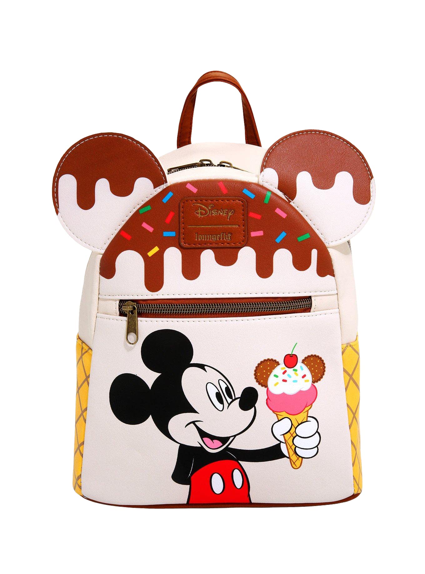 Disney Mickey Mouse Ice Cream Mini Backpack by Loungefly - Cute Crossbody Bag for Women & Girls - Perfect for Theme Parks, Travel & Everyday Use