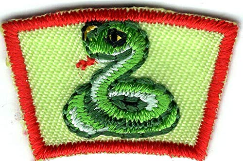 Snake Segment Iron On Patch for Scouts - Small Embroidered Badge for Boy & Girl Cub Camping Gear - Perfect for Uniforms, Backpacks, and Outdoor Adventures