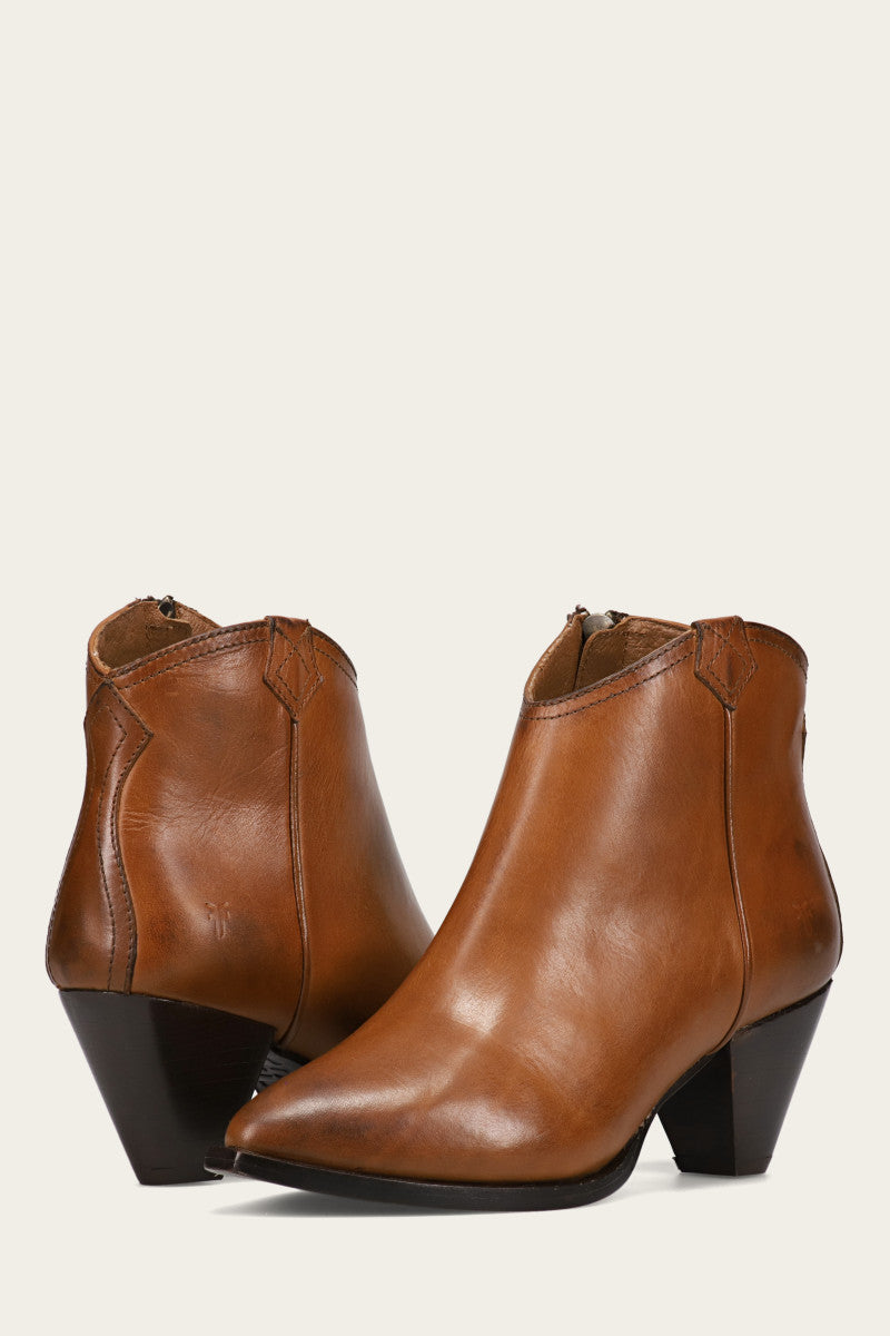 Vintage June Western Shootie Boots - Authentic Pre-Owned Cowgirl Ankle Boots for Women | Perfect for Country Rodeo, Line Dancing & Western Fashion