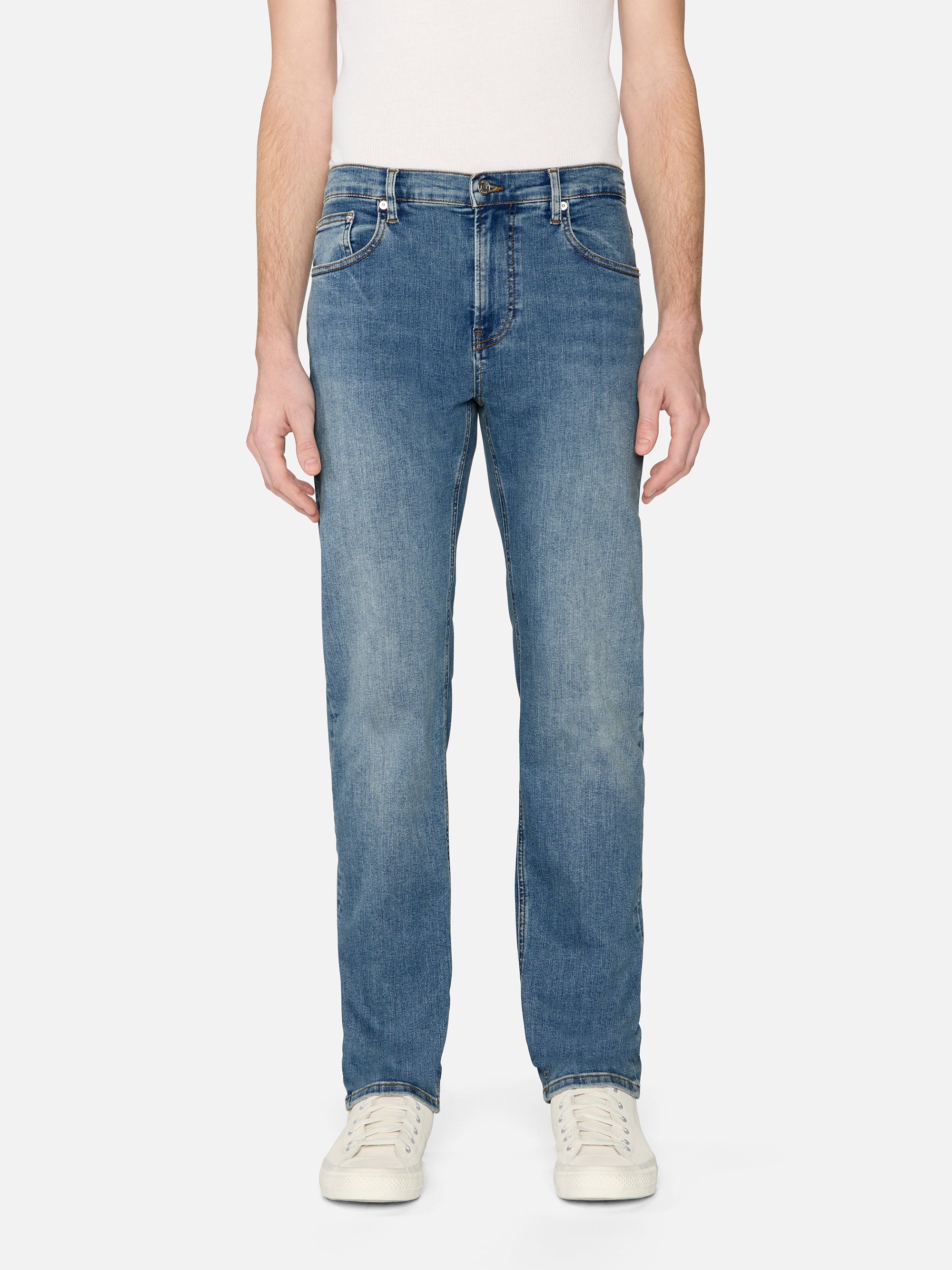 Jetset Modern Straight Leg Jeans for Women - High Waist Slim Fit Stretch Denim Pants - Perfect for Casual Wear, Office & Night Out