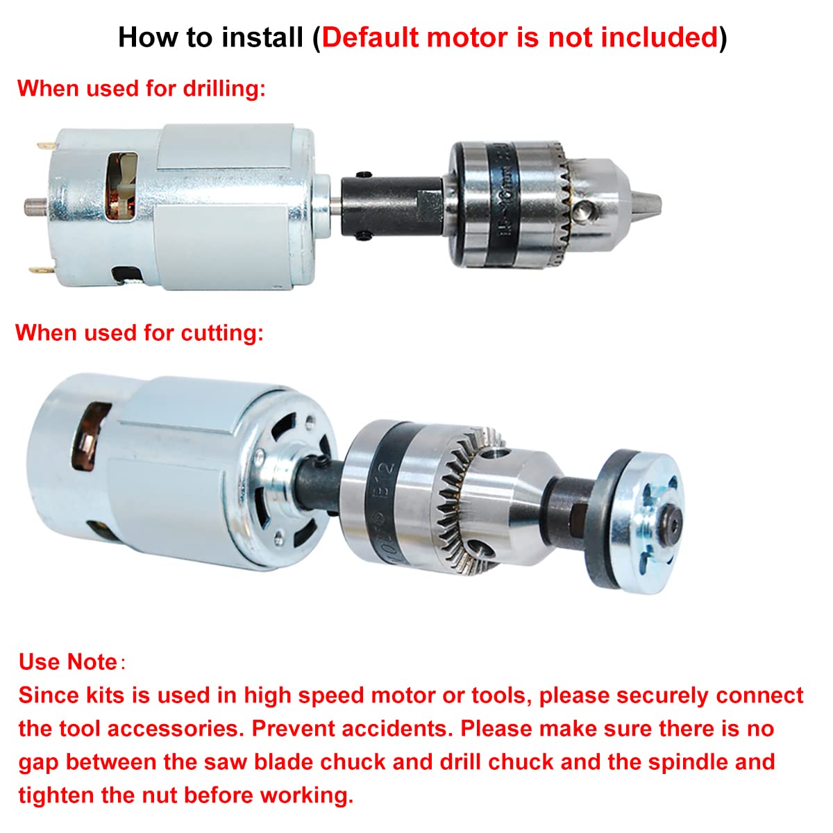 Electric Drill Chuck Angle Grinder Wheel Mandrel Adapter (1/5