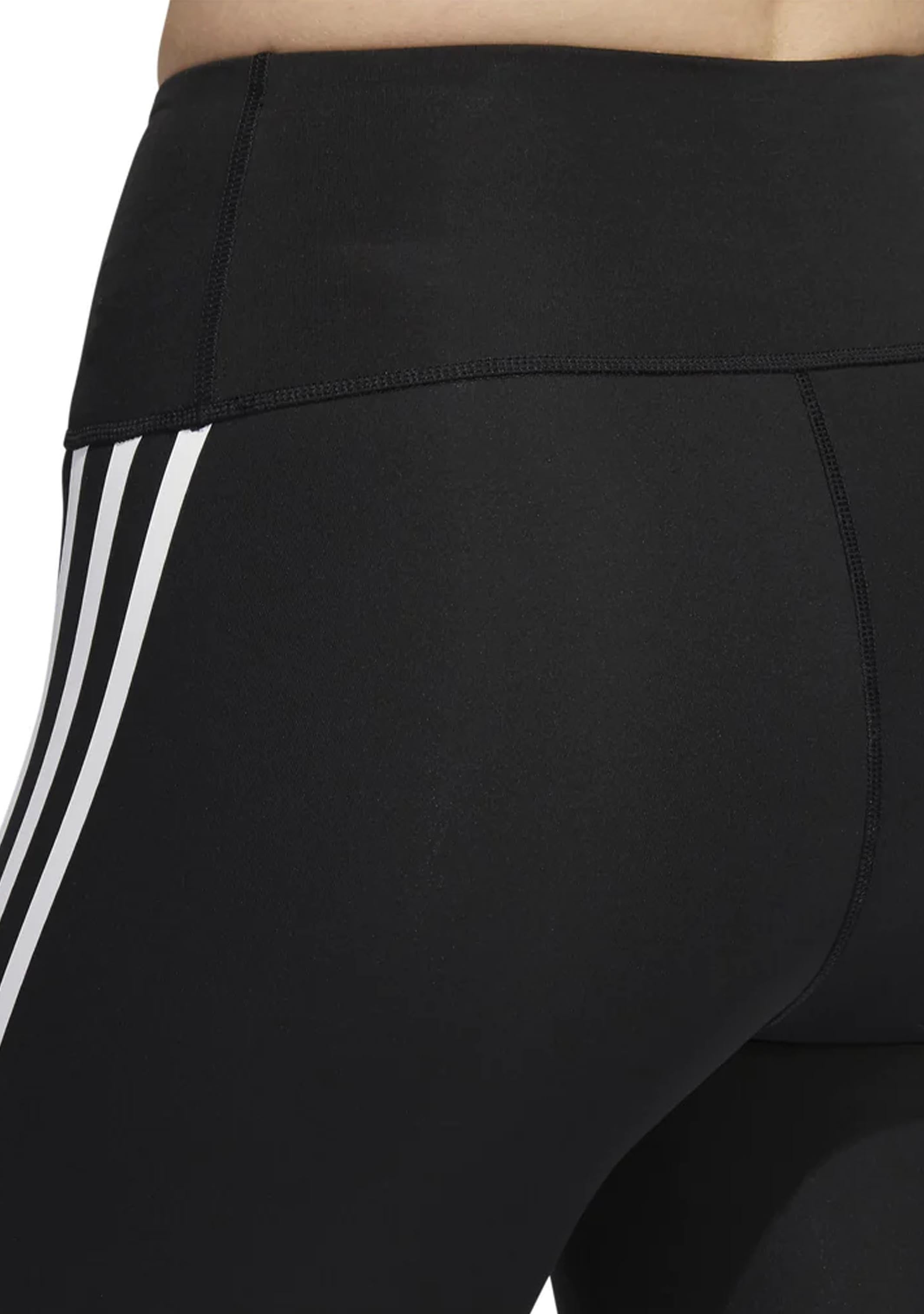 Adidas Women's Optime Trainicons 3-Stripes Bike Shorts - High Waist Workout Leggings for Running, Yoga & Gym | Moisture-Wicking & Comfortable