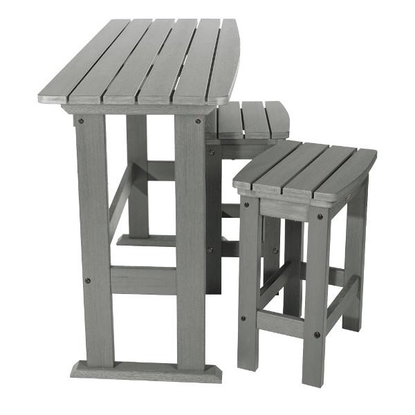 Lehigh 3-Piece Counter Height Balcony Set - Outdoor Patio Furniture for Small Spaces, Bistro Dining, and Apartment Living