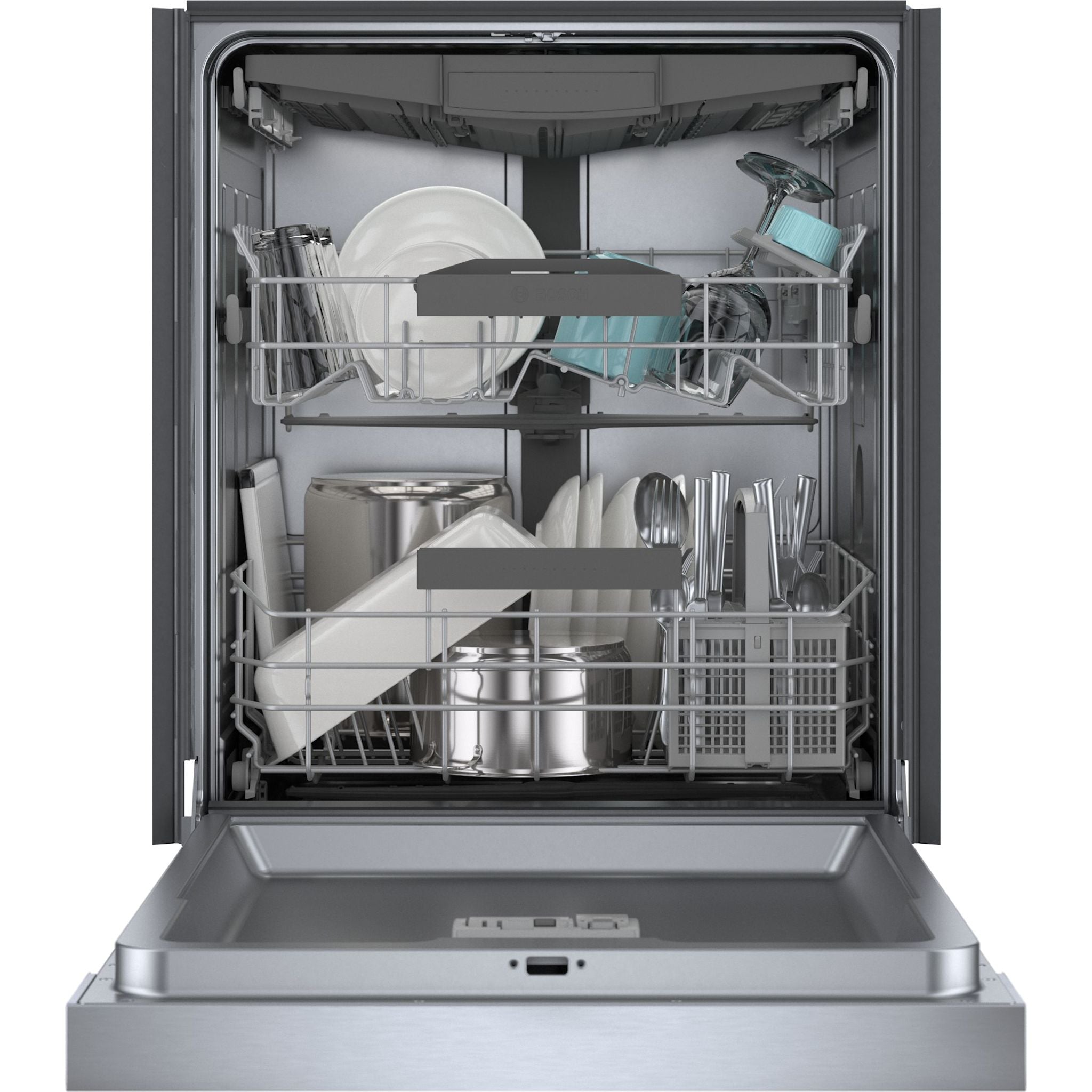 Bosch 500 Series SHE53B75UC Built-In Dishwasher with Stainless Steel Tub - Energy Star Certified, Ultra-Quiet 44 dBA, 16 Place Settings - Perfect for Large Families and Open Concept Kitchens