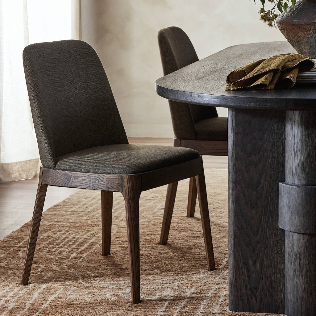 Bryce Armless Dining Chair - Modern Olive Green Upholstered Seat for Kitchen, Dining Room & Office - Comfortable & Stylish Home Furniture