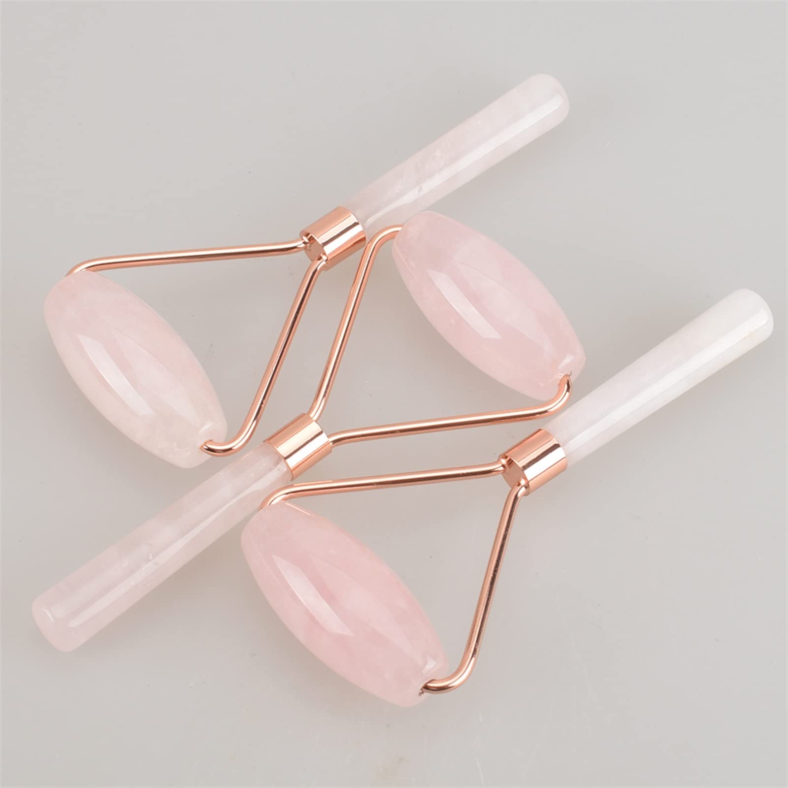 **Dual Head Jade Roller & Gua Sha Set - Crystal Stone Face Massager for Wrinkle Reduction, Lymphatic Drainage & Skincare - Beauty Tool for Anti-Aging & Relaxation (1Pcs, Rose Quartz & White Jade) - Perfect for Home Spa, Self-Care Routine & Gift**