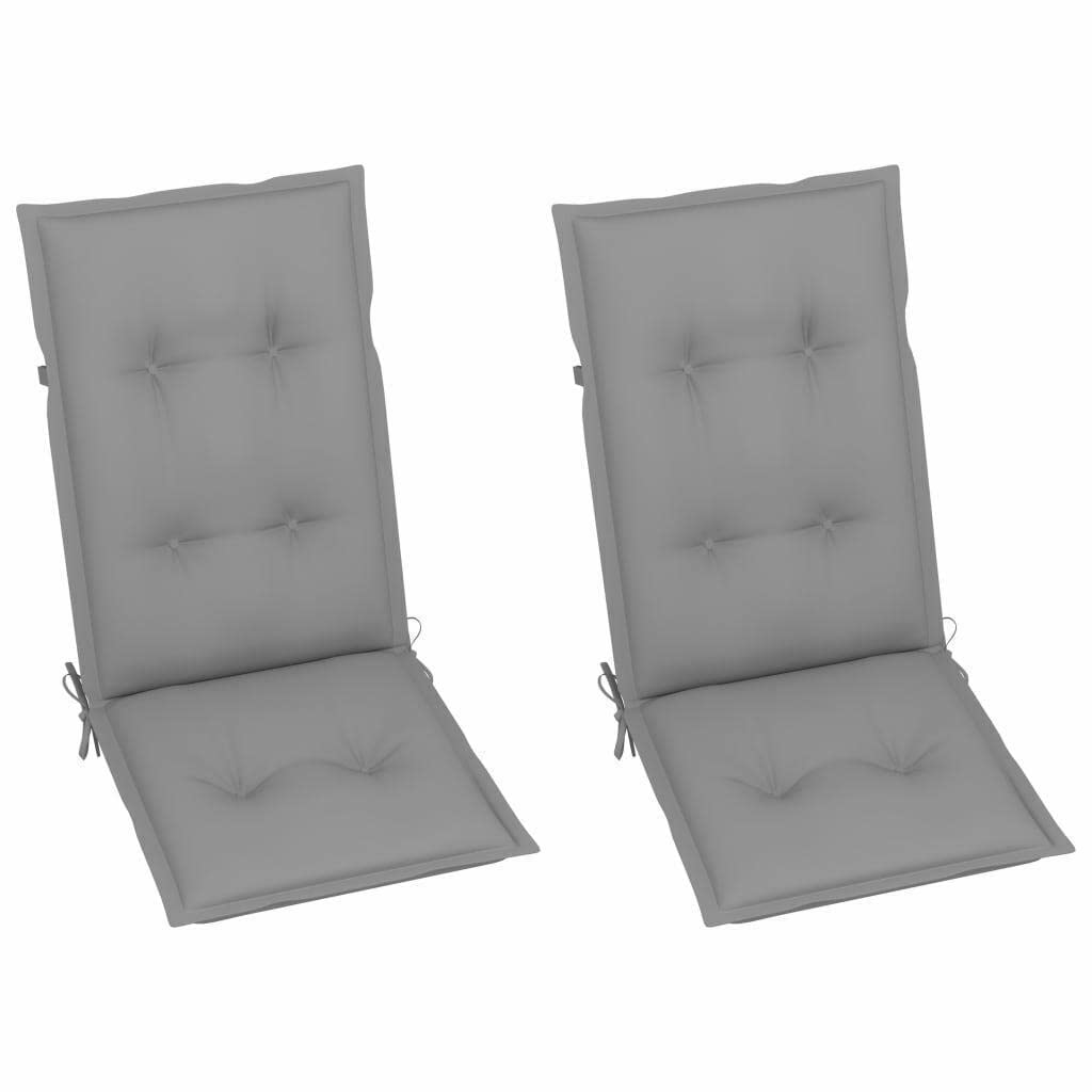 **Mikalo Solid Acacia Wood Rocking Chair with Gray Cushions - Comfortable Outdoor Rocker for Patio, Garden, and Relaxation**