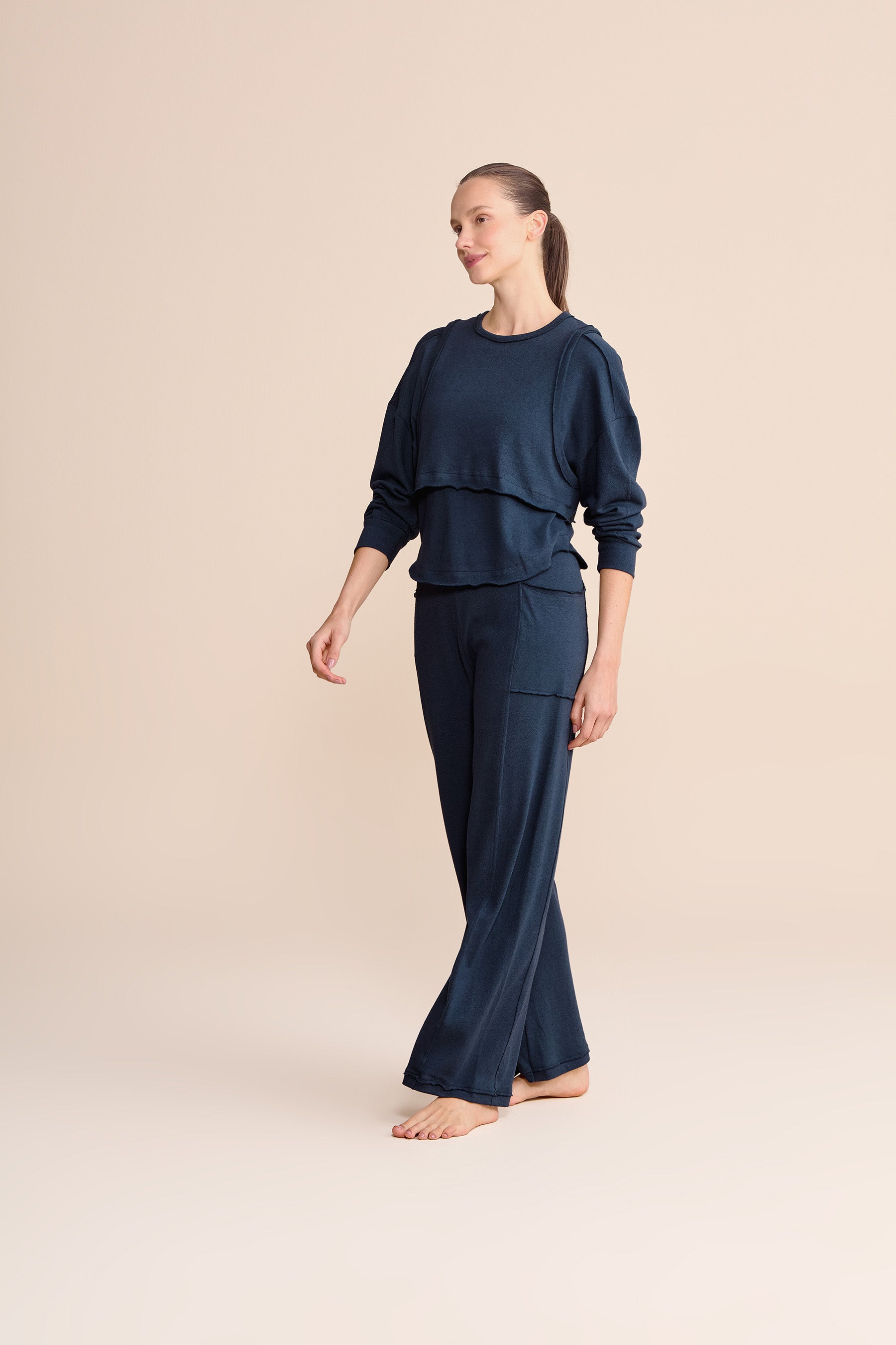 Slow Knit Straight Leg Pants for Women - Comfortable High Waisted Casual Trousers | Perfect for Office, Travel & Everyday Wear