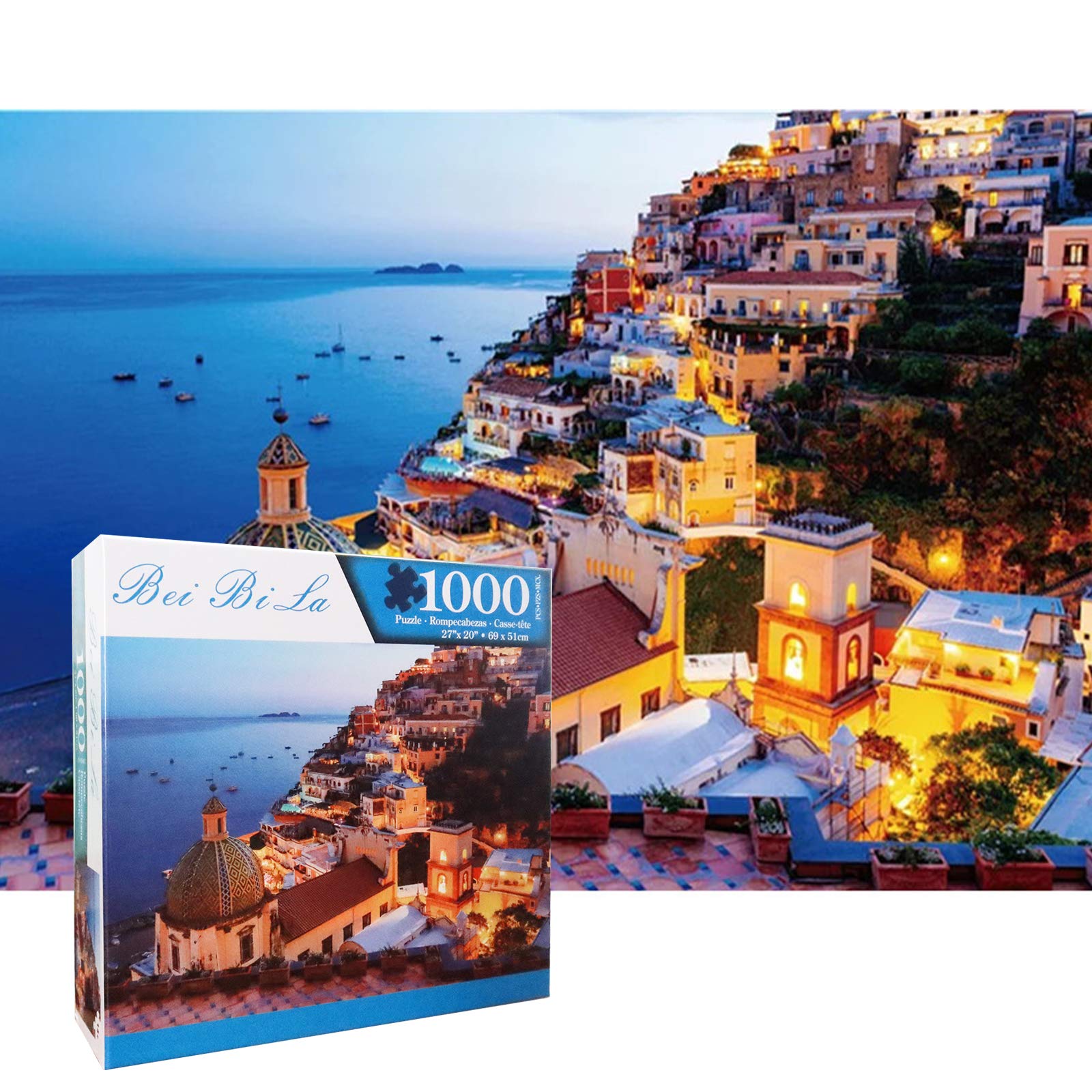 1000 Piece Mediterranean Landscape Jigsaw Puzzle for Adults & Kids - Challenging Puzzle Game for Family Bonding & Relaxation - Perfect for Home Decor, Gifts & Stress Relief Activities