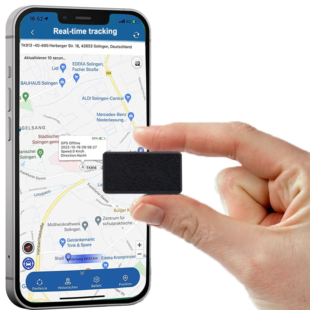 4G Mini GPS Tracker with Rechargeable Battery & Magnetic Mount - Real-Time Vehicle, Kids, Pets, Luggage & Wallet Tracking - Worldwide Coverage, Geofence Alerts, Anti-Lost Device - No Monthly Fees - Perfect for Travel, Child Safety & Asset Protection